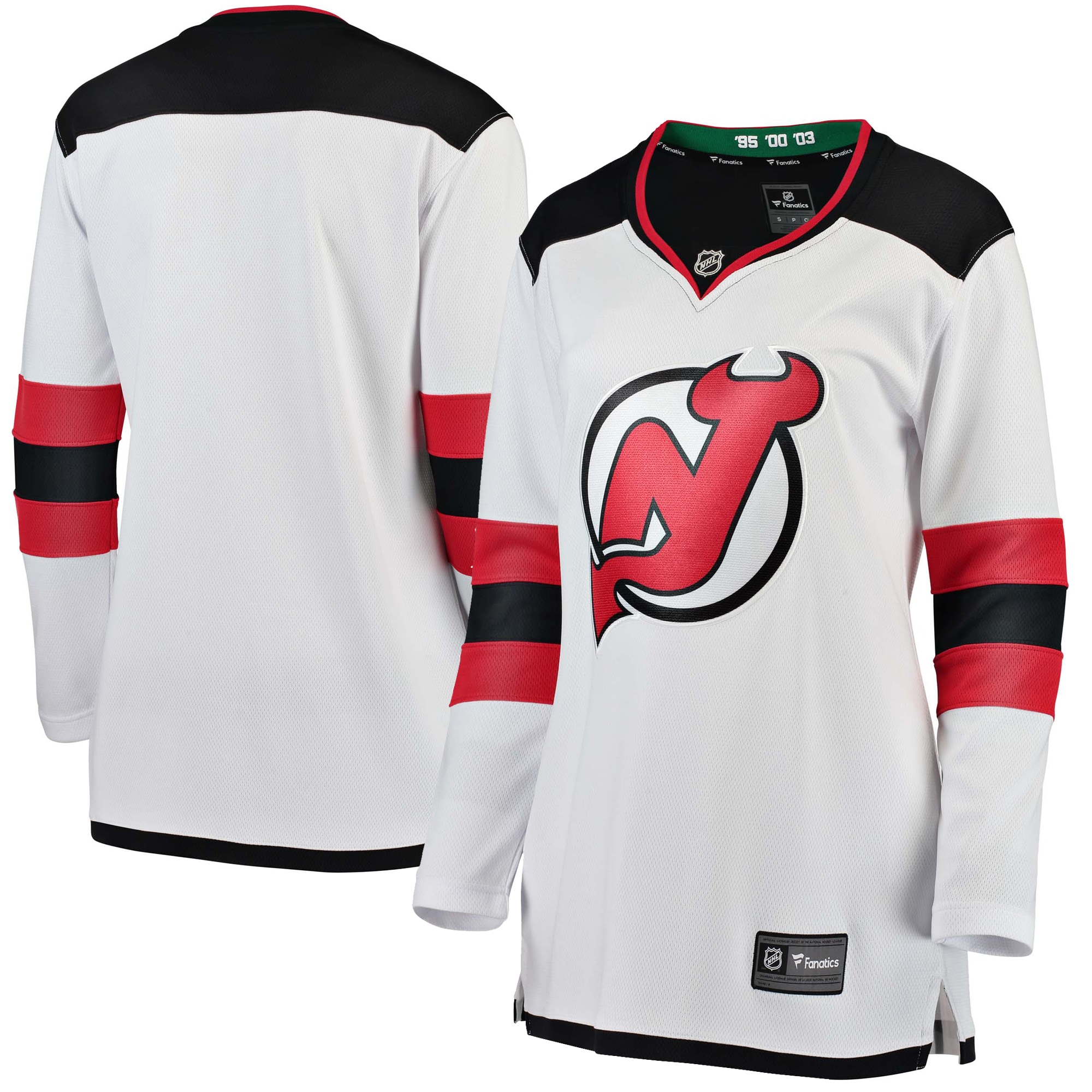 New Jersey Devils White Away Breakaway NHL Jersey Women's