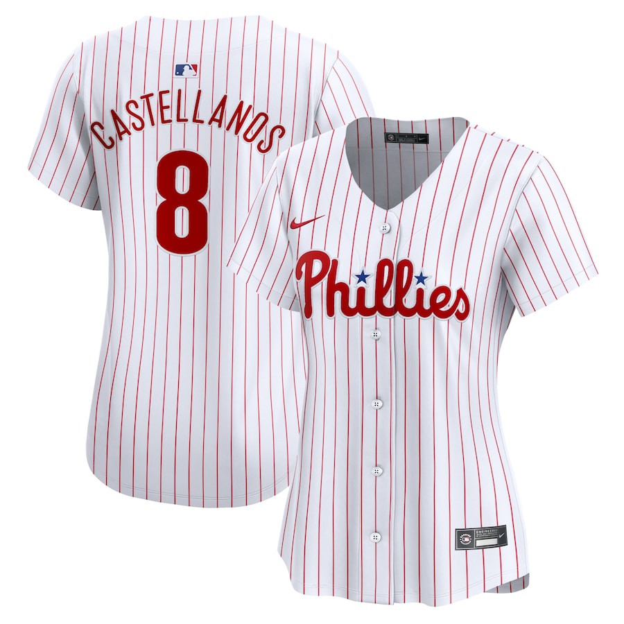 Nick Castellanos 8 Philadelphia Phillies Home Limited Player White MLB Jersey Women's