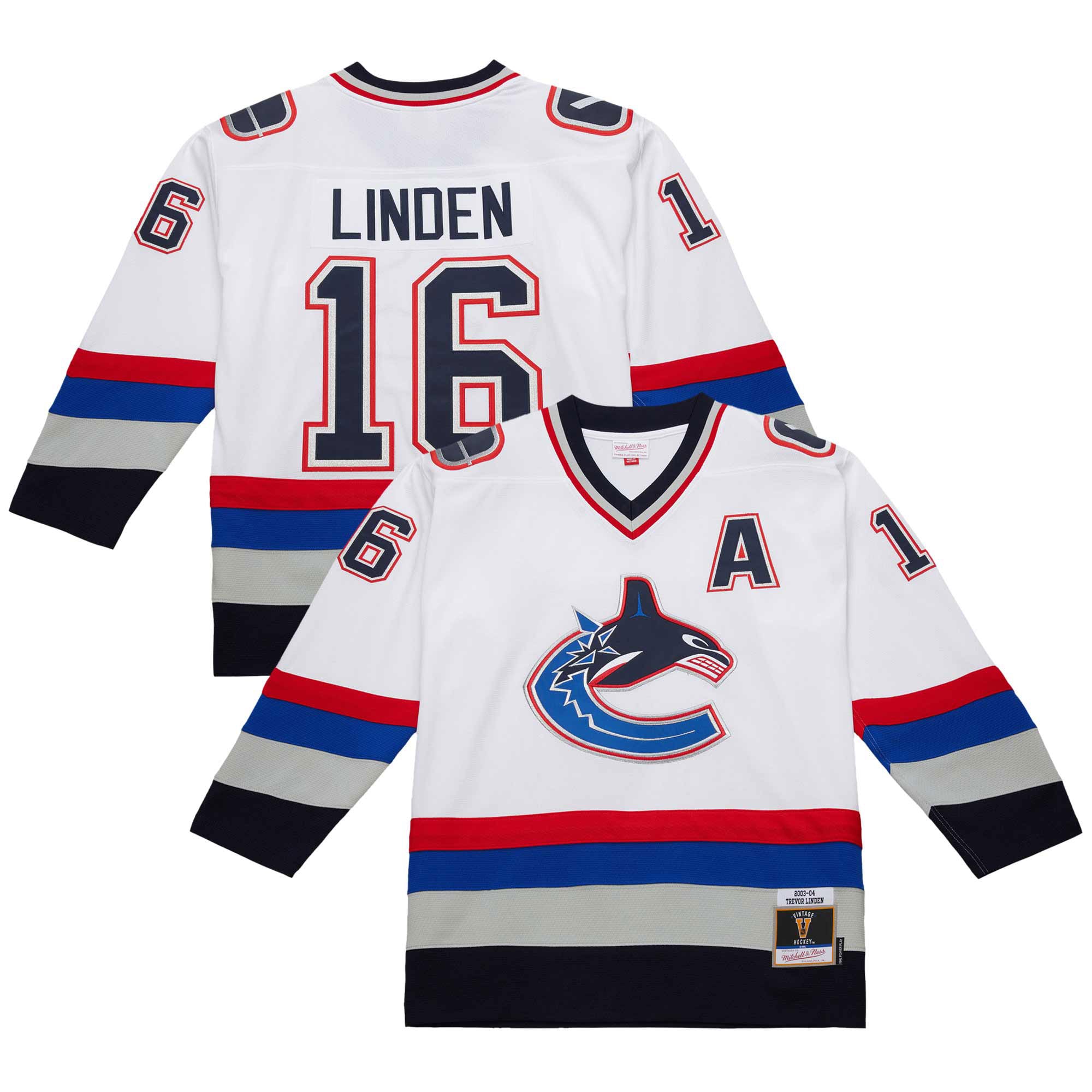 Vancouver Canucks Trevor Linden White 2003-04 Power Play NHL Jersey Men's