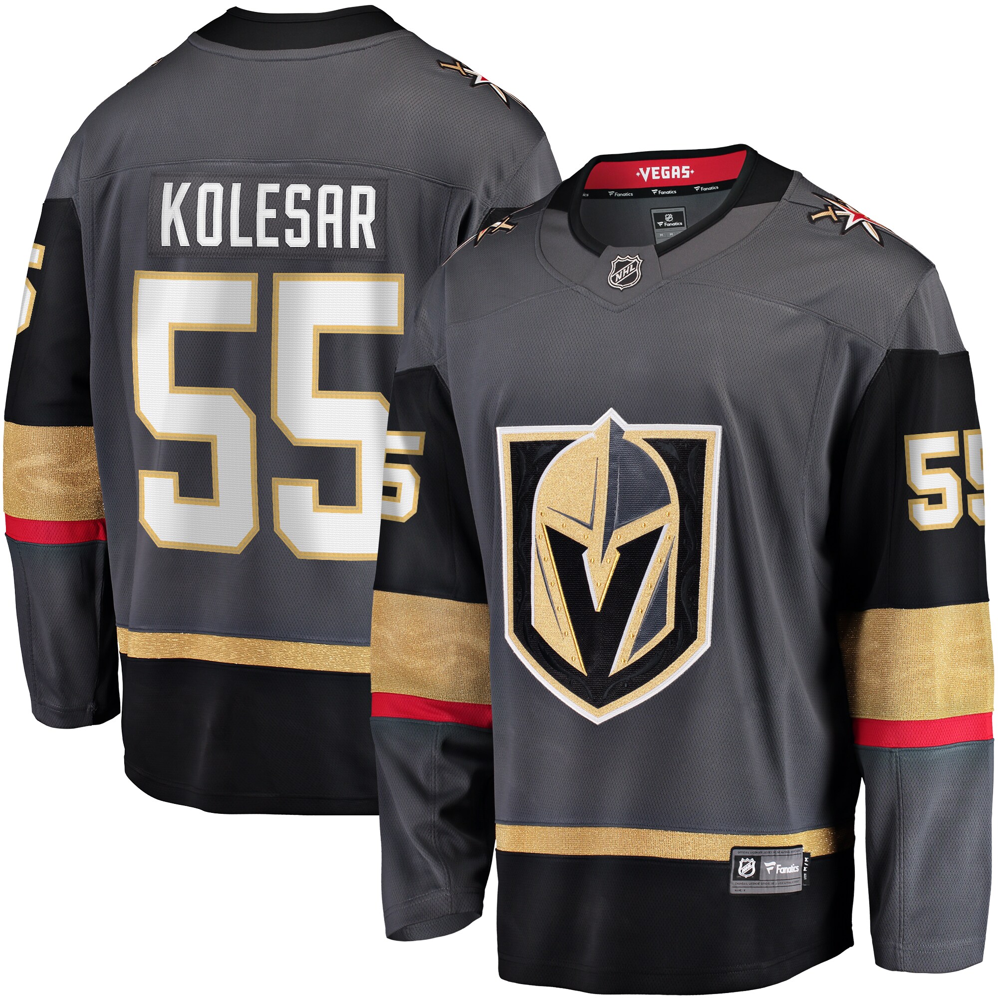 Vegas Golden Knights Keegan Kolesar Gray Alternate Breakaway Player NHL Jersey Men's
