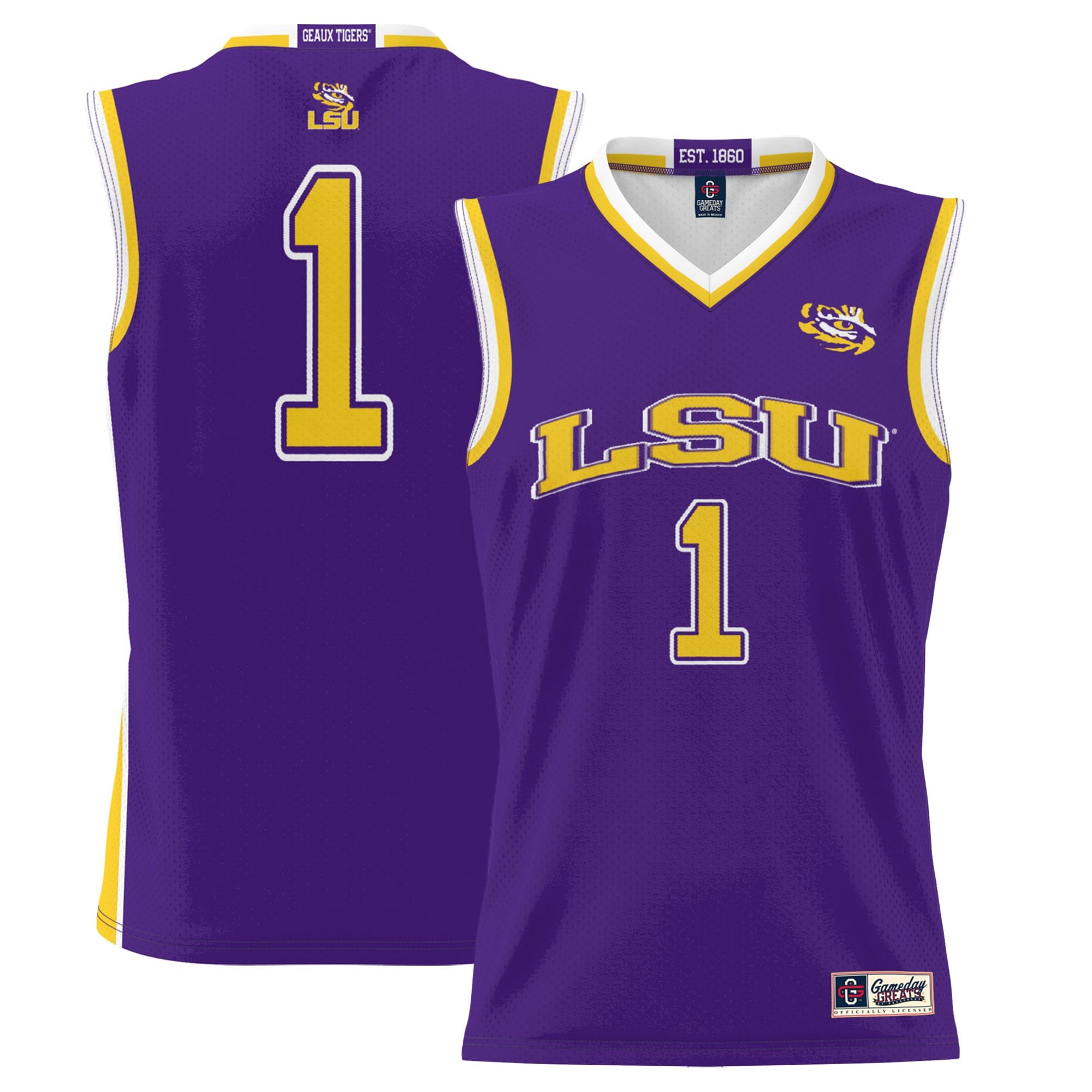 LSU Tigers ProSphere Purple #1 NCAA Jersey Men's