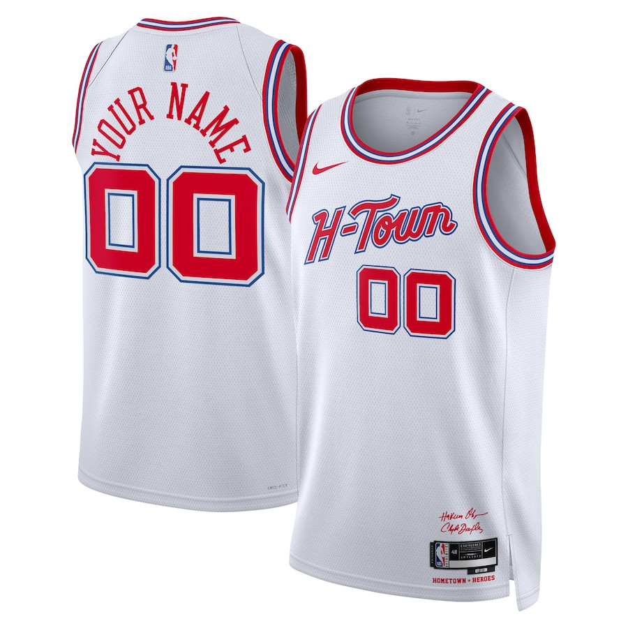 Houston Rockets 2023/24 City Edition Swingman Custom White NBA Jersey Men's