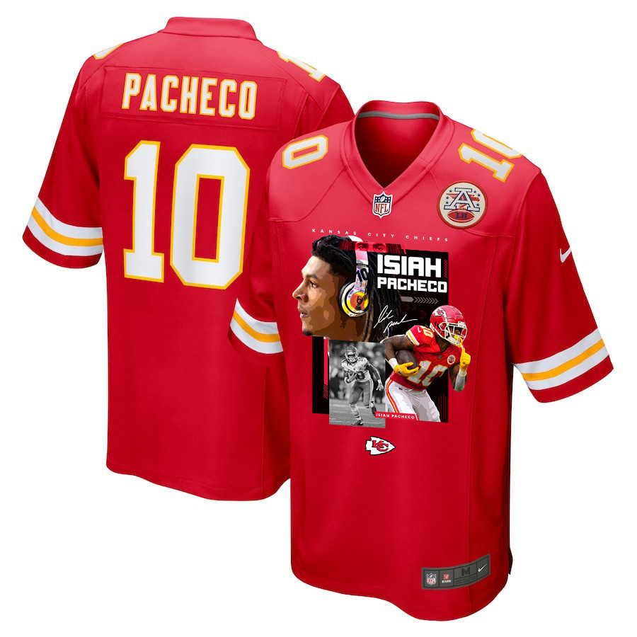 Isiah Pacheco 10 Kansas City Chiefs Pachinko Machine Game Red NFL Jersey Men's