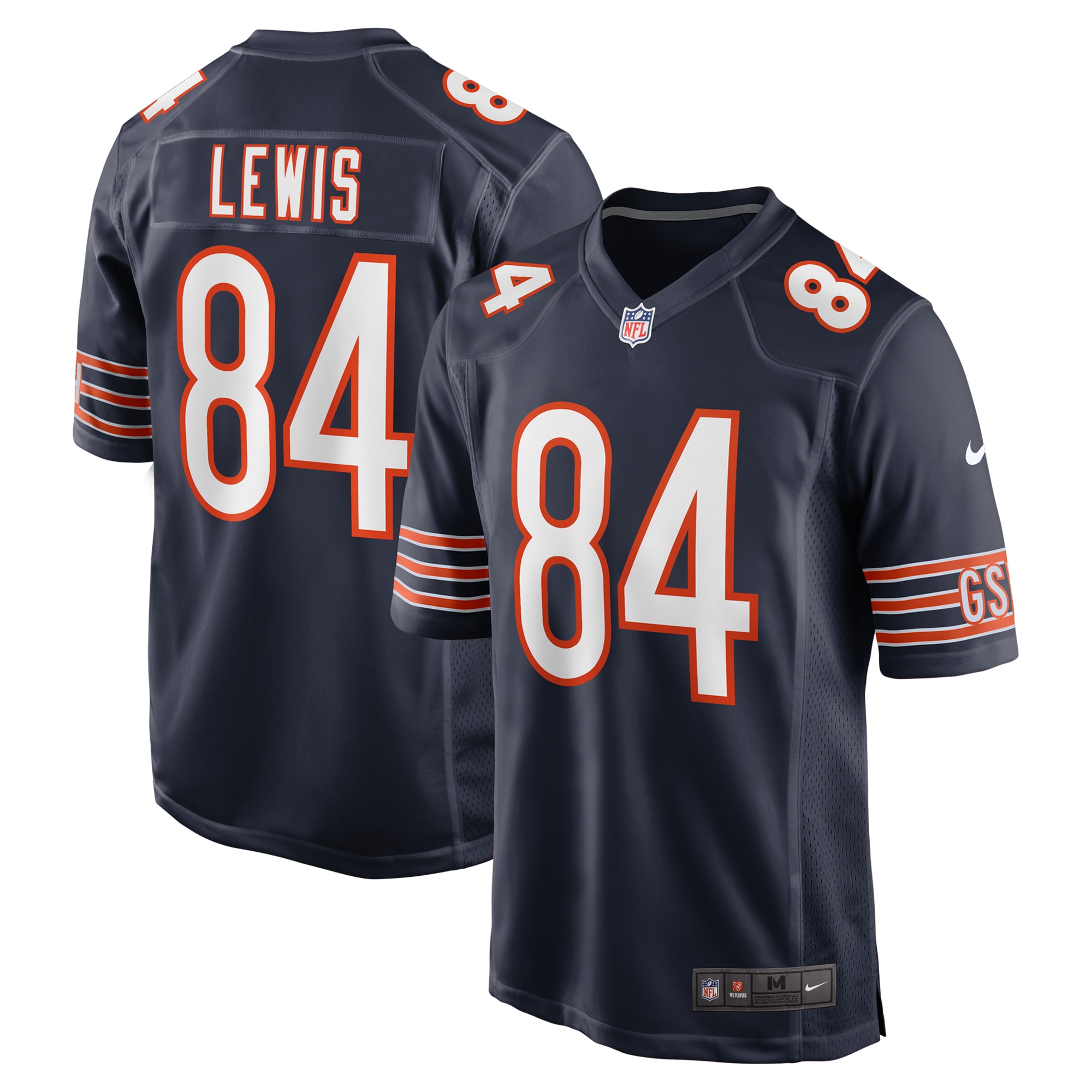 Chicago Bears Marcedes Lewis Navy Game NFL Jersey Men's