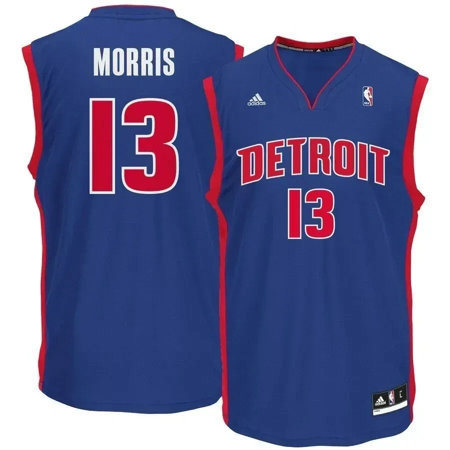Marcus Morris Detroit Pistons Road Royal NBA Jersey Men's