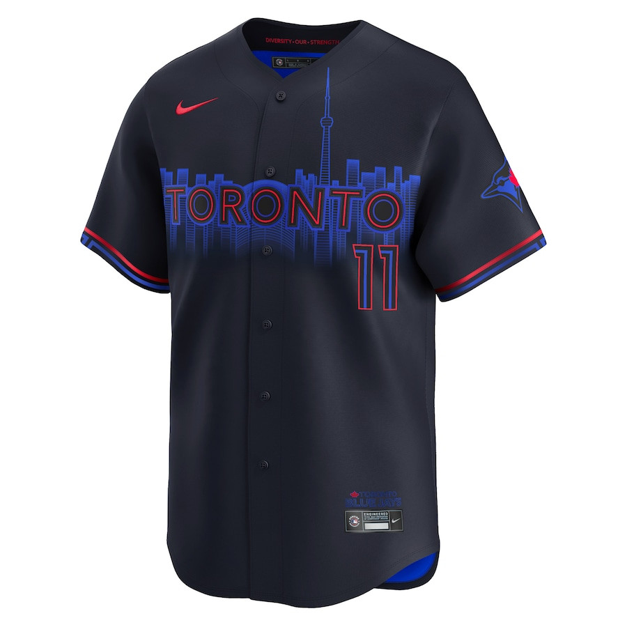 Bo Bichette 11 Toronto Blue Jays 2024 City Connect Limited Player Black MLB Jersey Men's