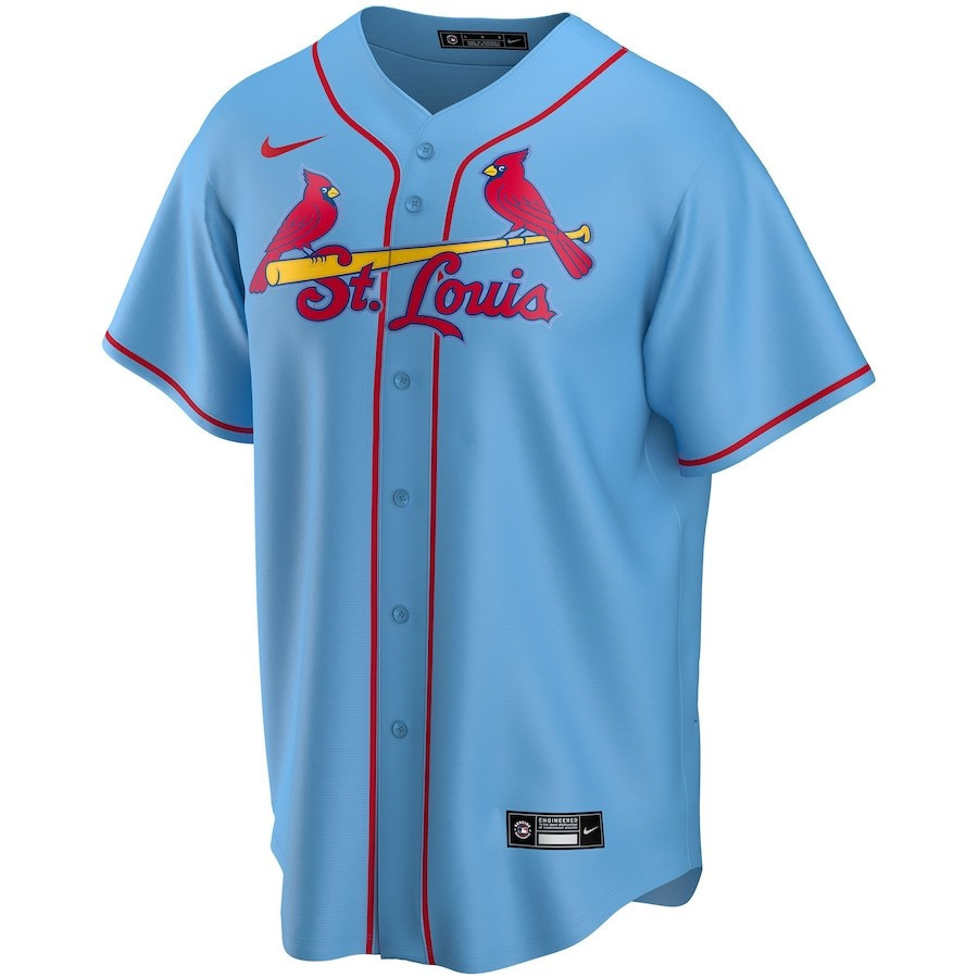 St. Louis Cardinals Alternate Custom Light Blue MLB Jersey Men's