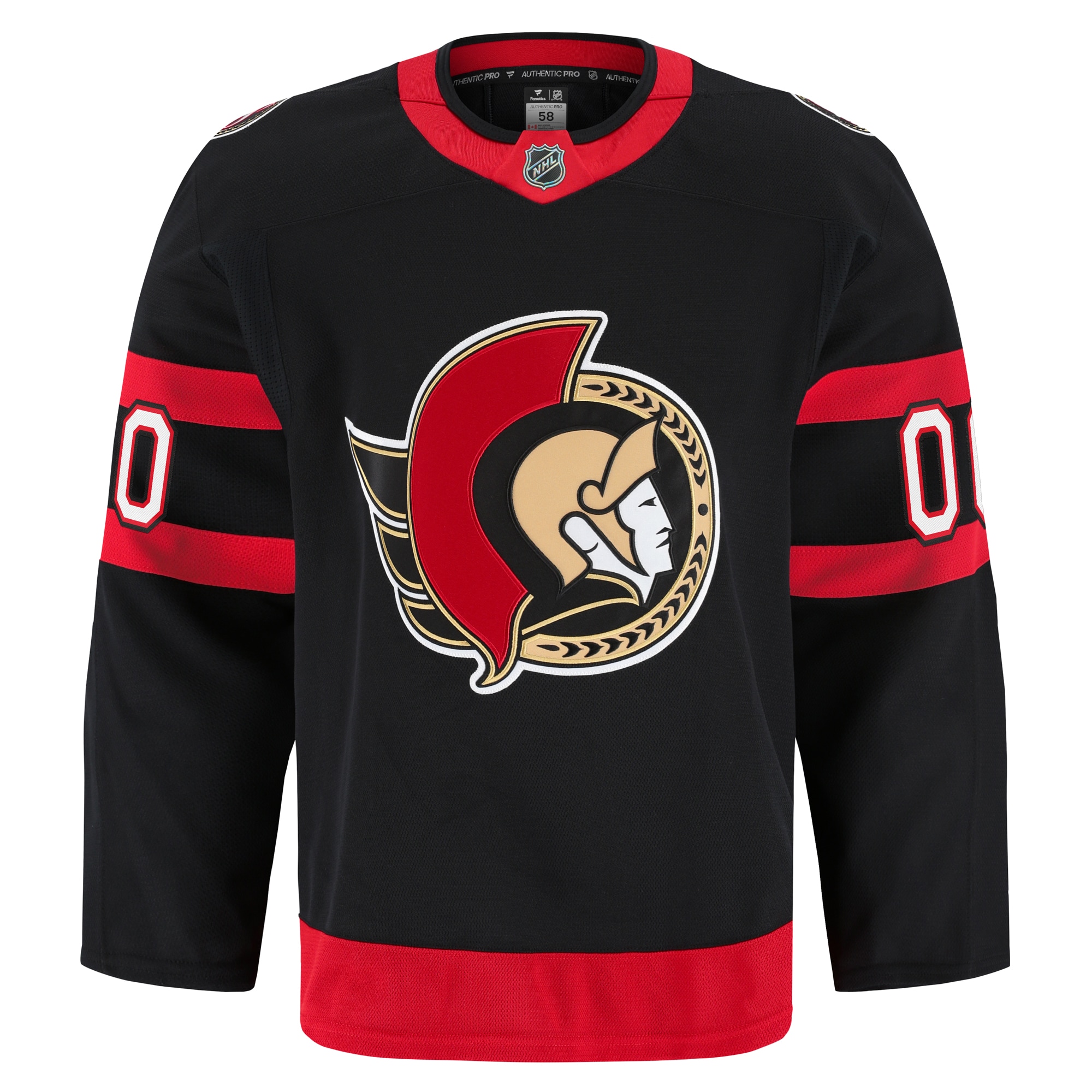 Ottawa Senators Black Home Pro Custom NHL Jersey Men's