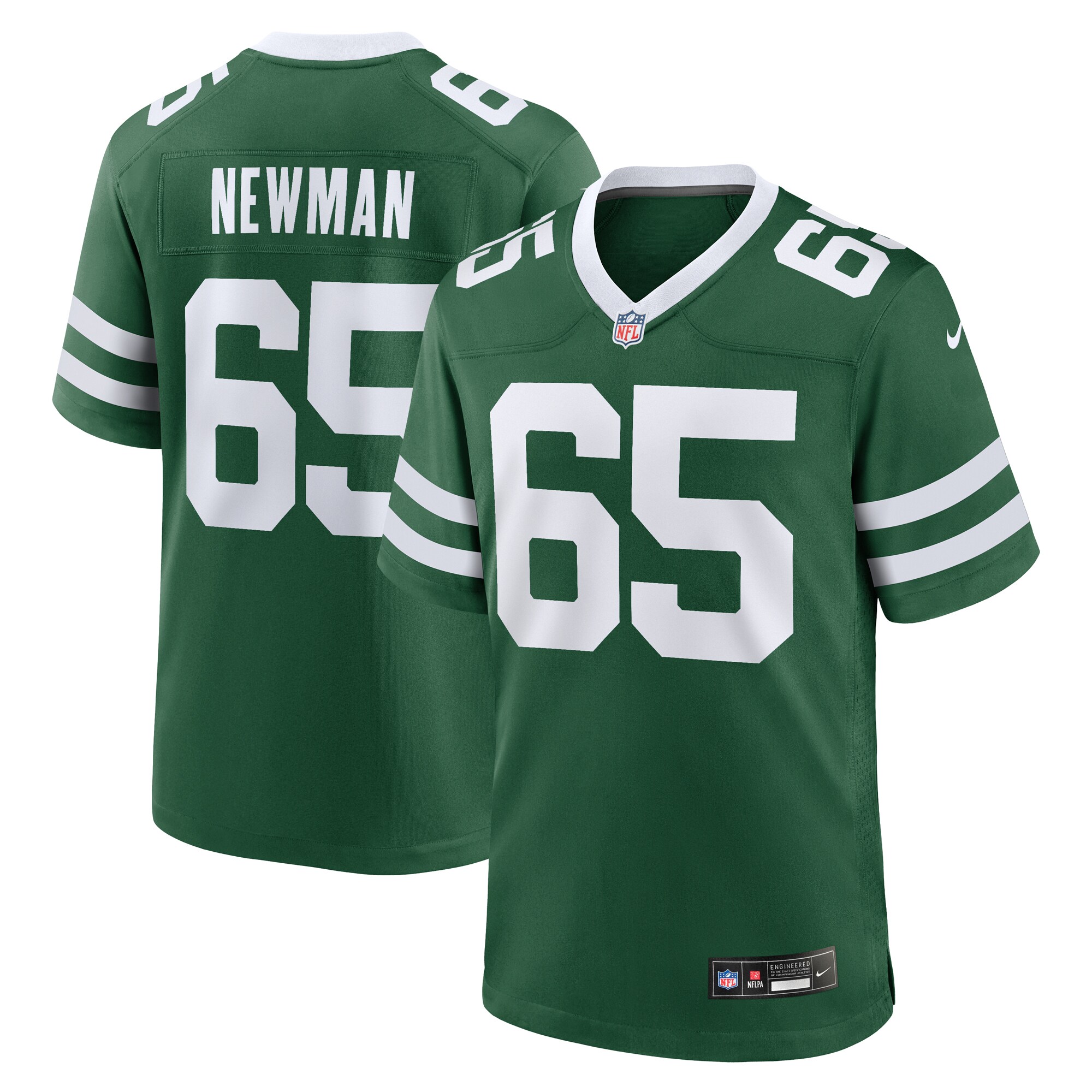 New York Jets Xavier Newman Legacy Green Team Game NFL Jersey Men's