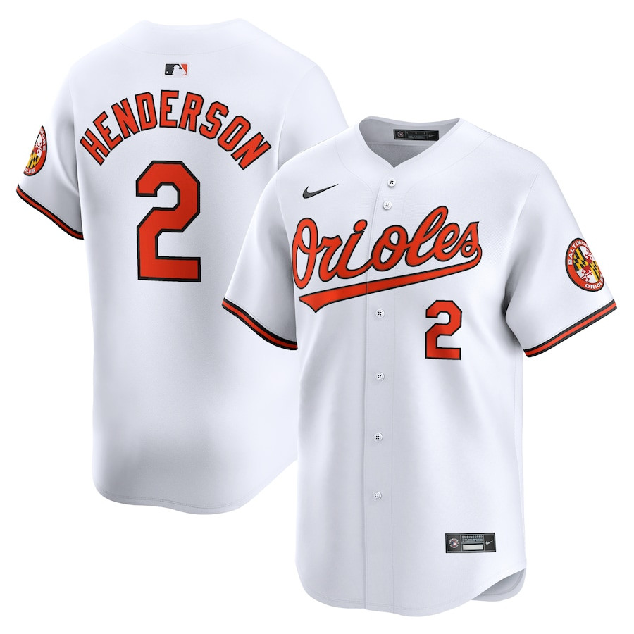 Gunnar Henderson 2 Baltimore Orioles Home Limited Player White MLB Jersey Men's