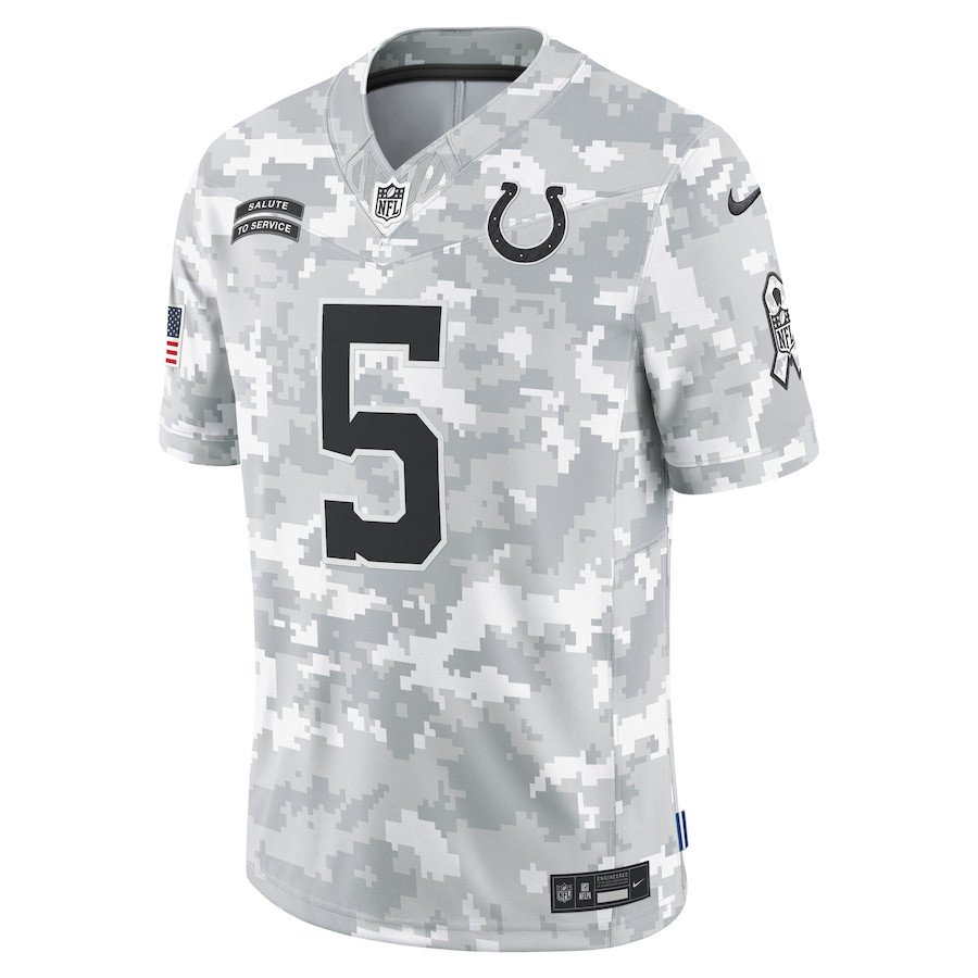 Anthony Richardson 5 Indianapolis Colts 2024 Salute to Service Limited Arctic Camo NFL Jersey Men's