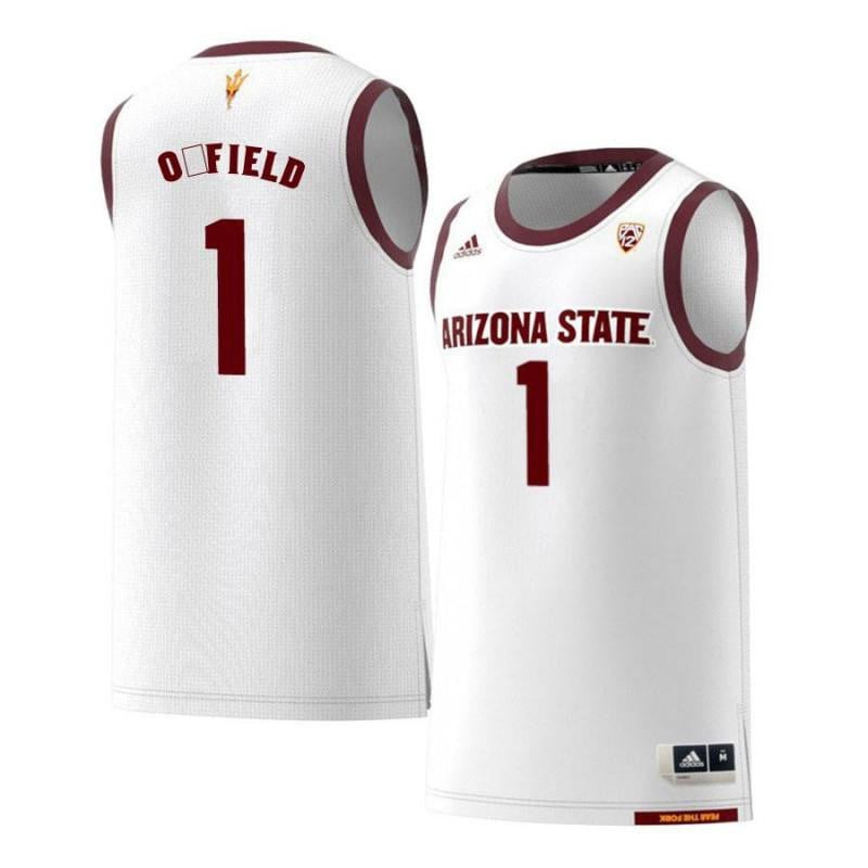 1 Maurice OFiel White Retro Arizona State Sun Devils NCAA Jersey Men's