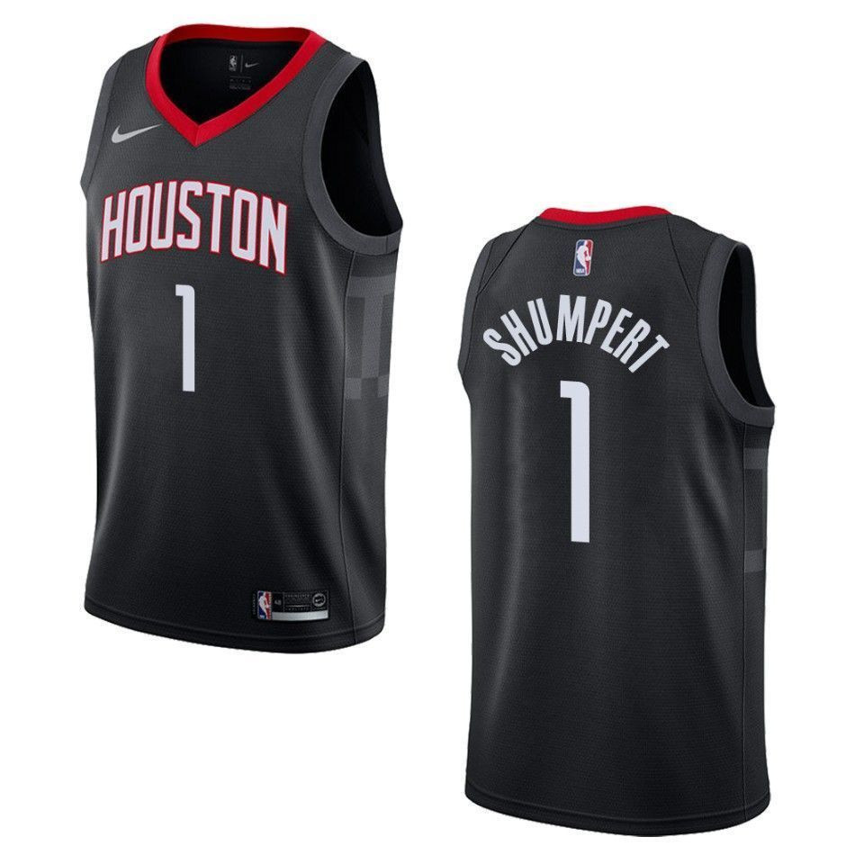Houston Rockets 1 Iman Shumpert Statement Swingman Black NBA Jersey Men's