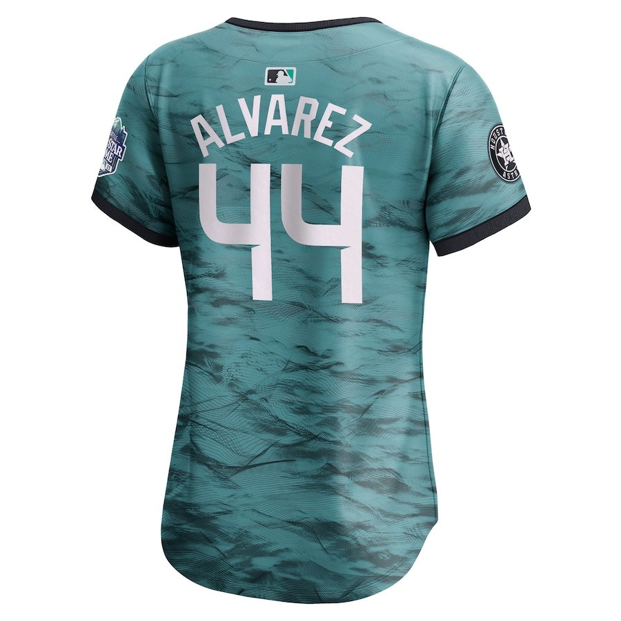 Yordan Alvarez 44 American League 2023 All Star Game Limited Teal MLB Jersey Women's