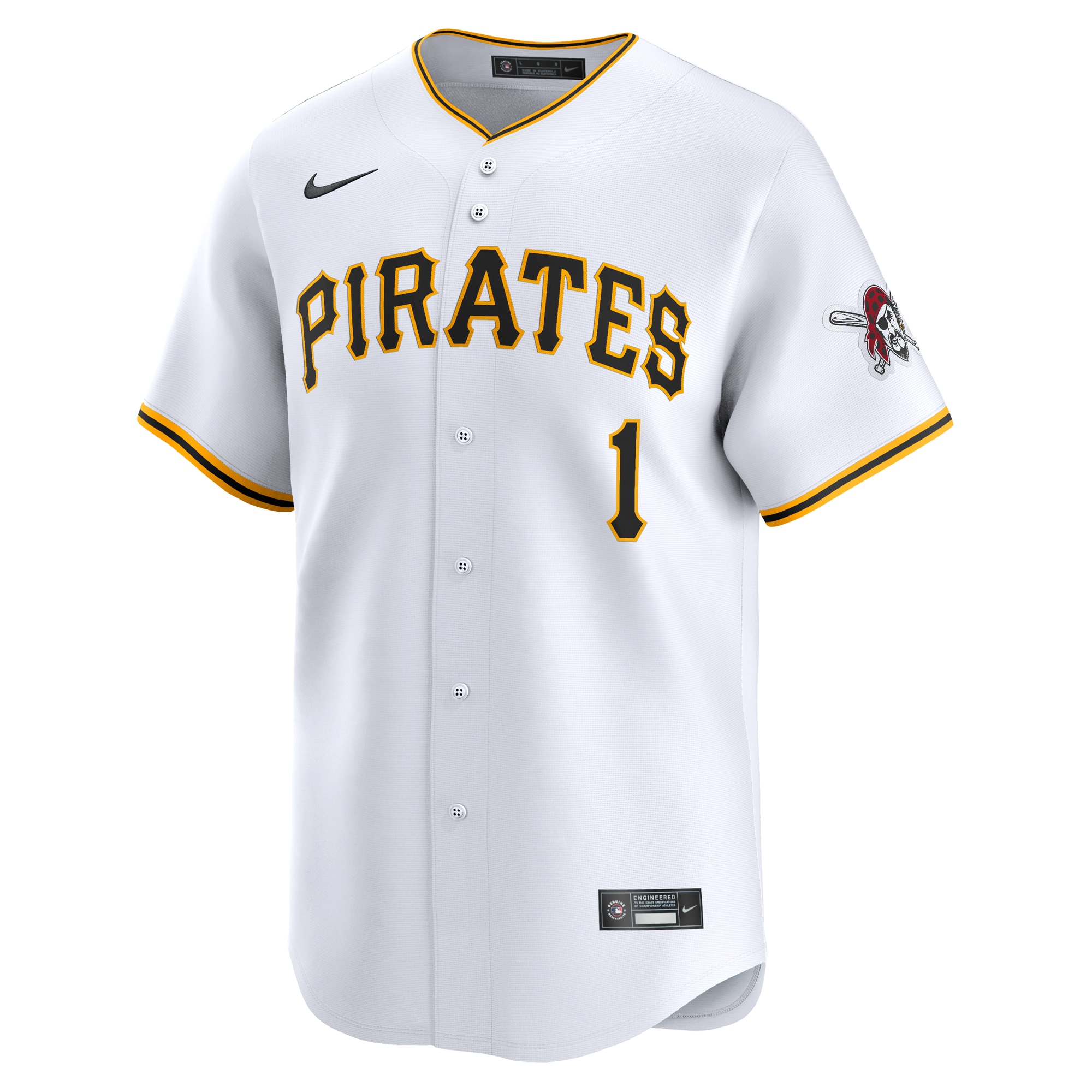 Pittsburgh Pirates White #1 Dad Home Limited MLB Jersey Men's