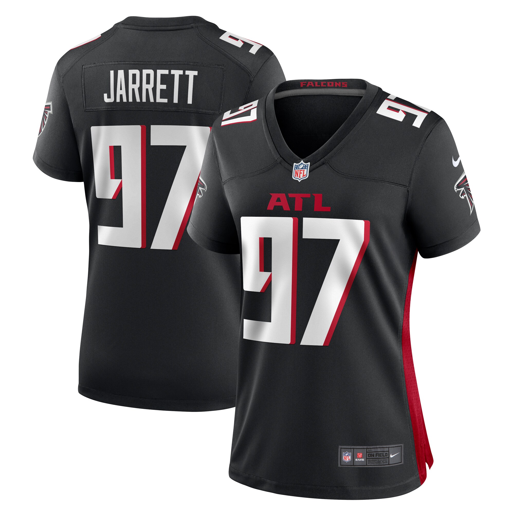 Atlanta Falcons Grady Jarrett Black Game NFL Jersey Women's
