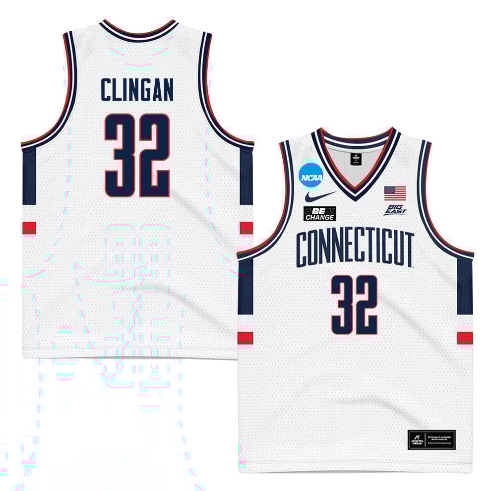 Donovan Clingan 32 UConn Huskies 2024 White Unisex NCAA Jersey Unisex