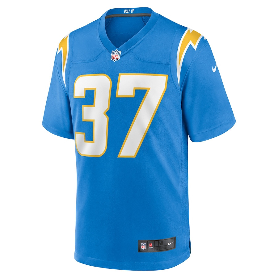 Tony Jefferson 37 Los Angeles Chargers Team Game Powder Blue NFL Jersey Men's