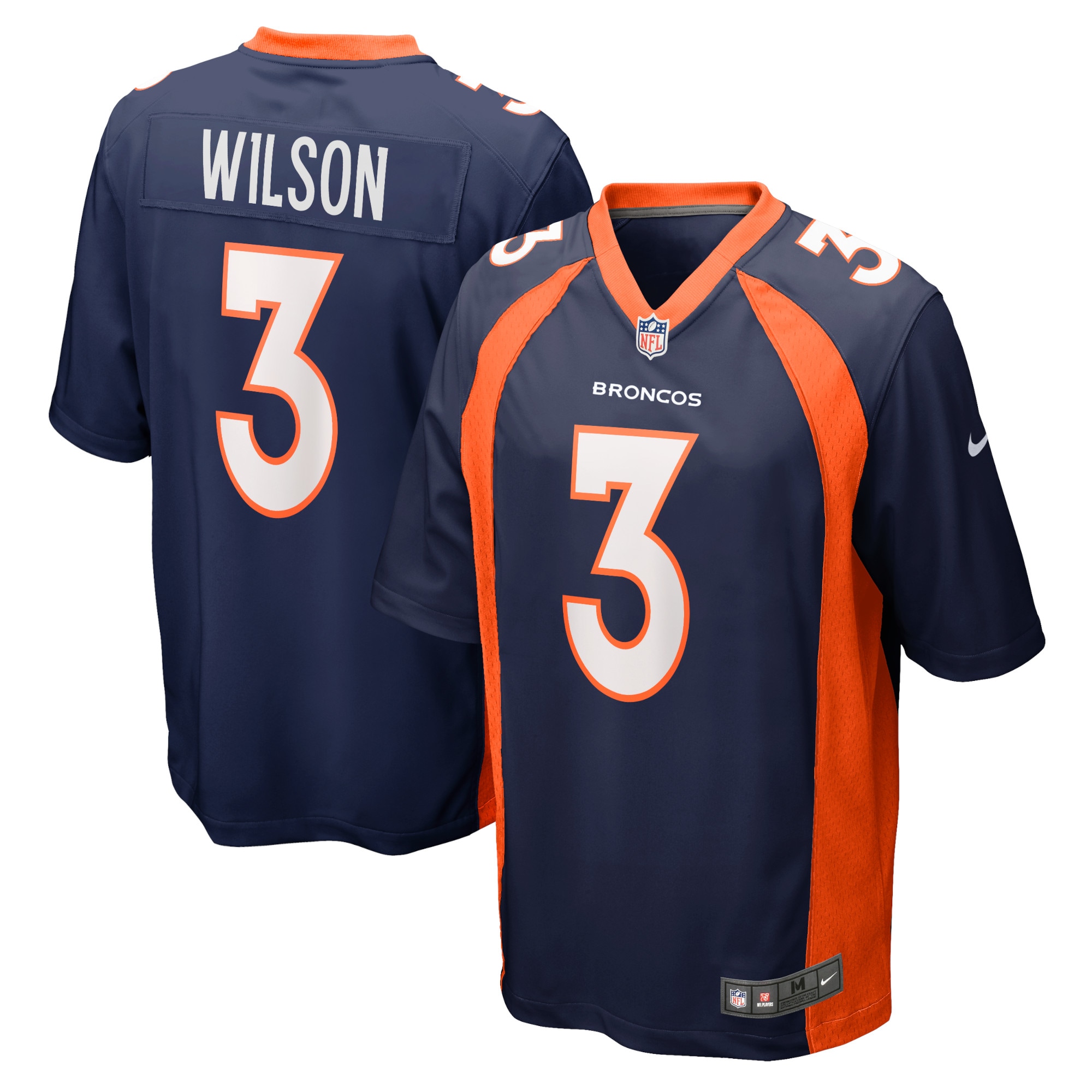 Denver Broncos Russell Wilson Navy Game NFL Jersey Youth