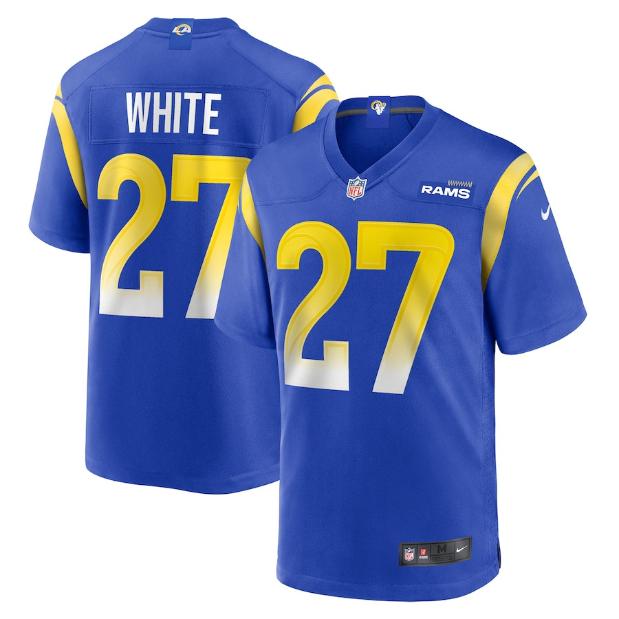 Tre'Davious White 27 Los Angeles Rams Team Game Royal NFL Jersey Men's