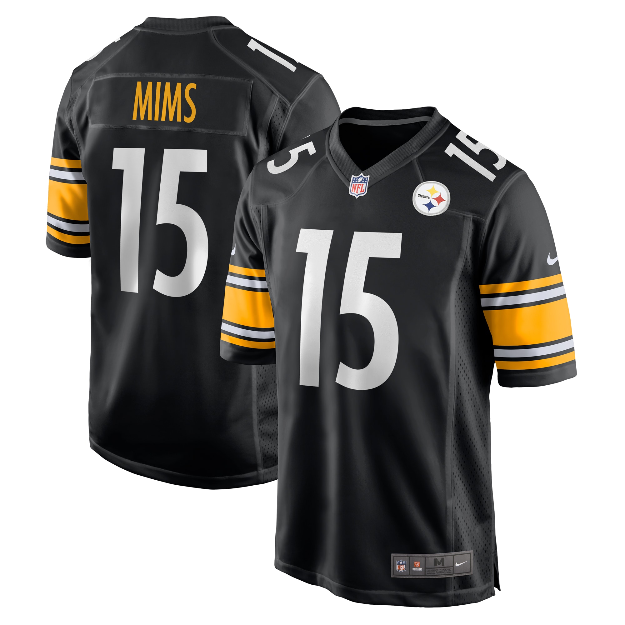 Pittsburgh Steelers Denzel Mims Black Game NFL Jersey Men's