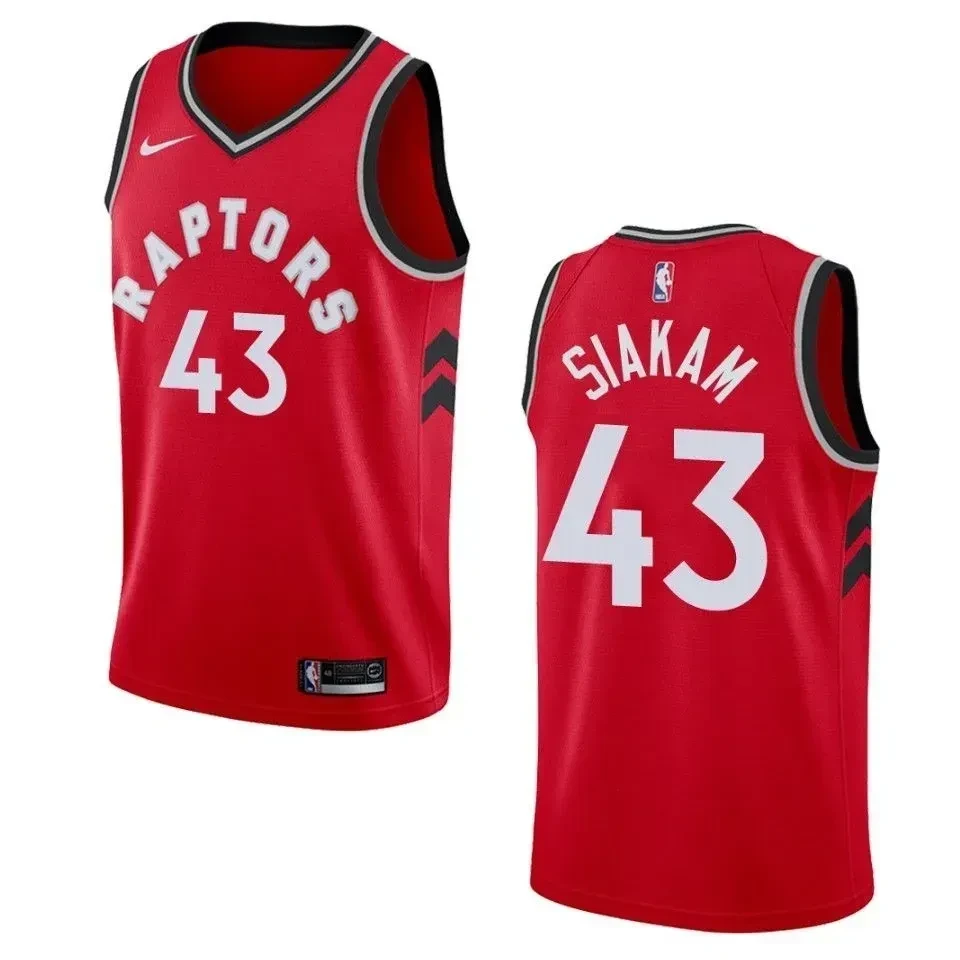 Toronto Raptors 43 Pascal Siakam Icon Swingman Red NBA Jersey Men's