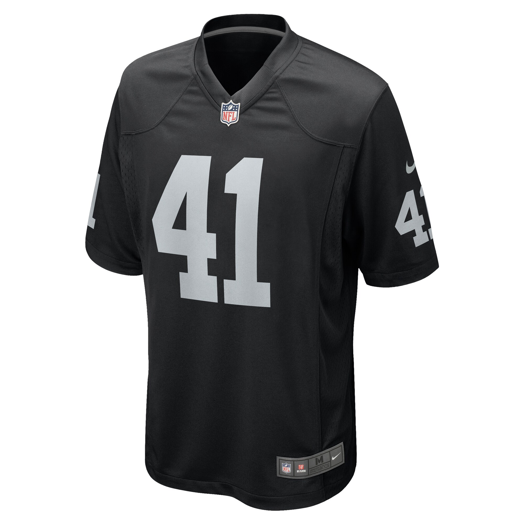 Las Vegas Raiders Robert Spillane Black Game Player NFL Jersey Men's