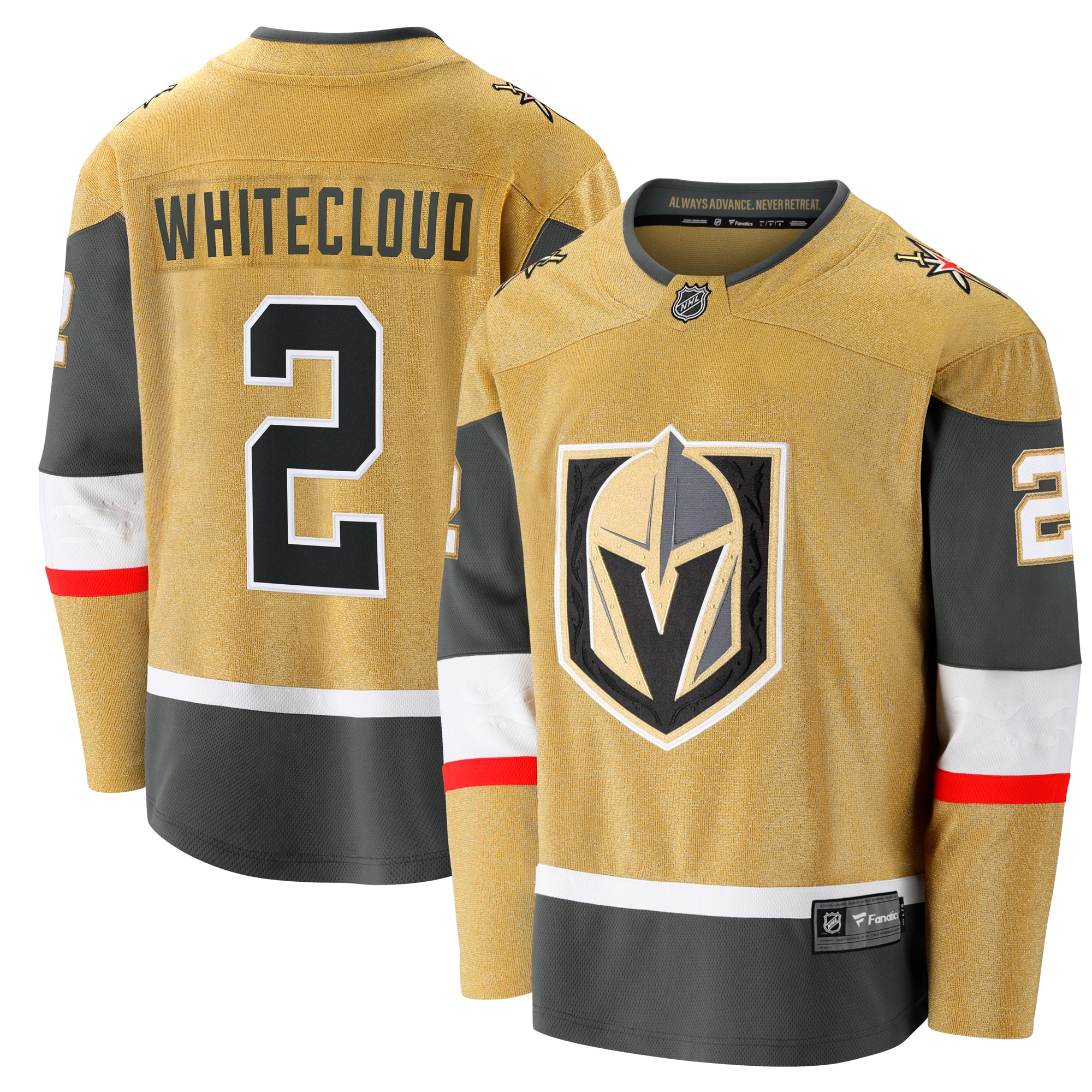 Vegas Golden Knights Zach Whitecloud Gold Home Breakaway NHL Jersey Men's