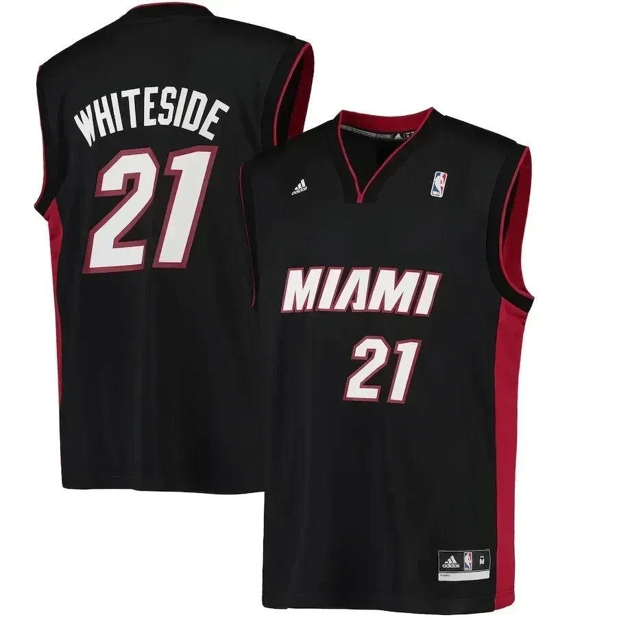 Hassa Whiteside Miami Heat Road Black NBA Jersey Men's