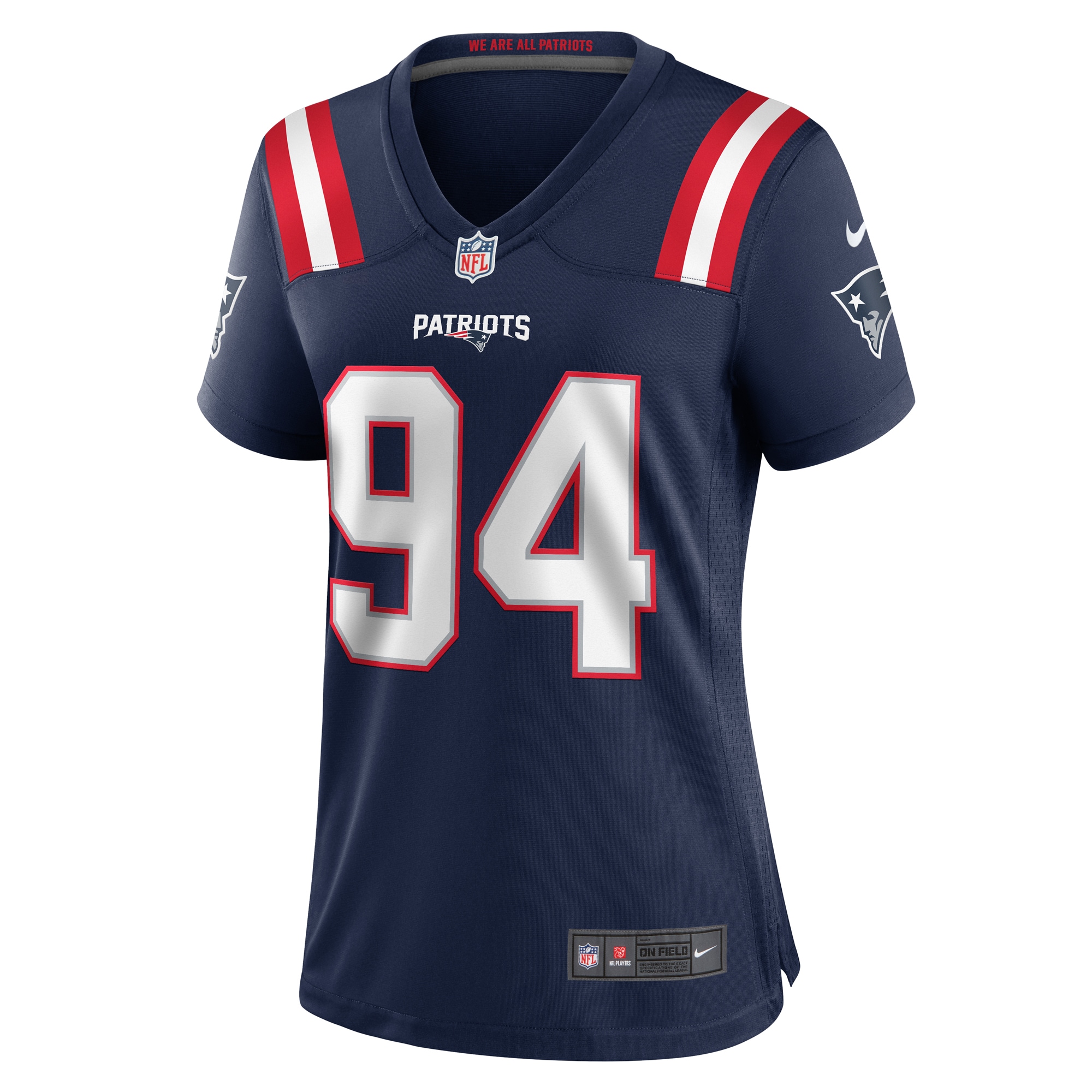 New England Patriots Armon Watts Navy Game NFL Jersey Women's