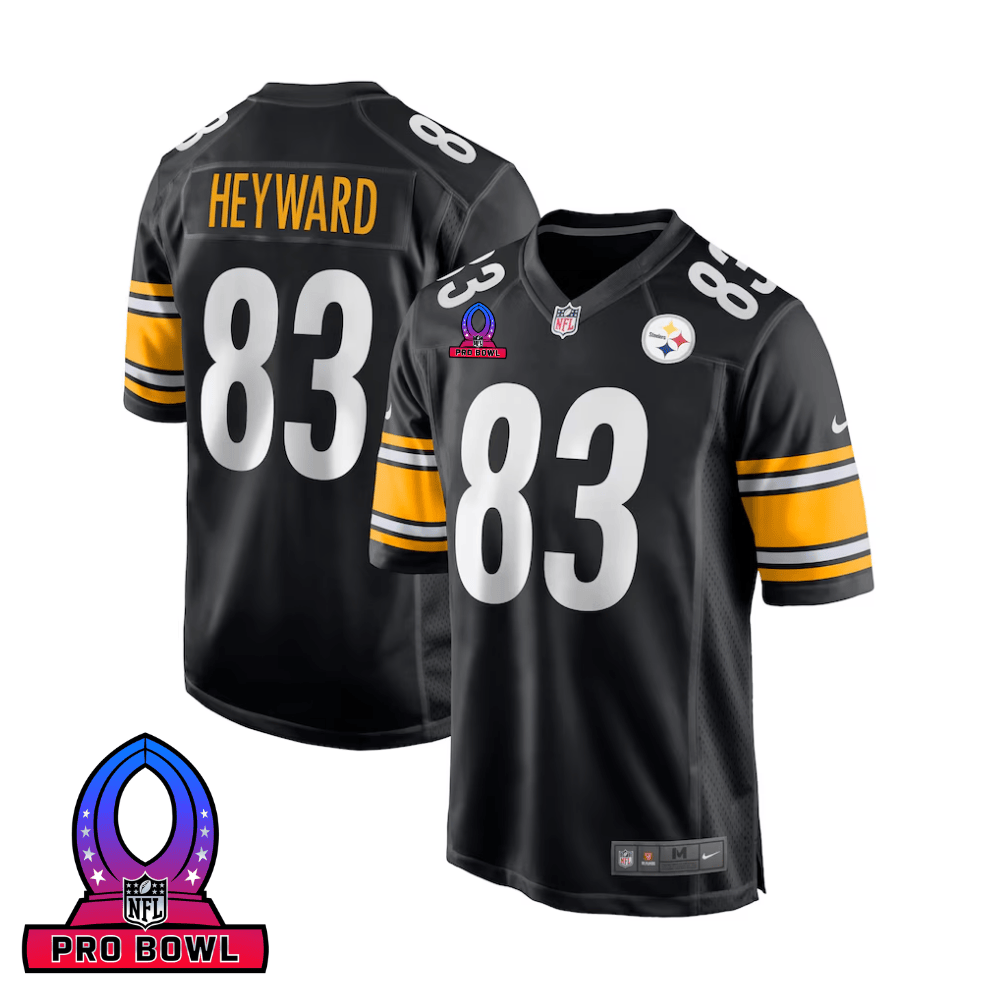 Cameron Heyward 83 Pittsburgh Steelers 2025 Pro Bowl Patch Game Black NFL Jersey Men's