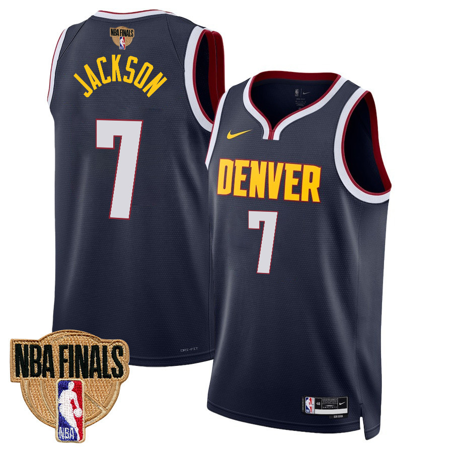 Reggie Jackson 7 Denver Nuggets Final Champions 2023 Swingma Black NBA Jersey Youth