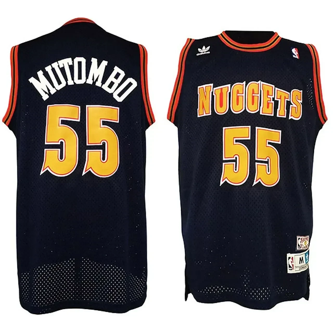 Dikembe Mutombo Denver Nuggets 55 Classics Swingman Blacks NBA Jersey Men's