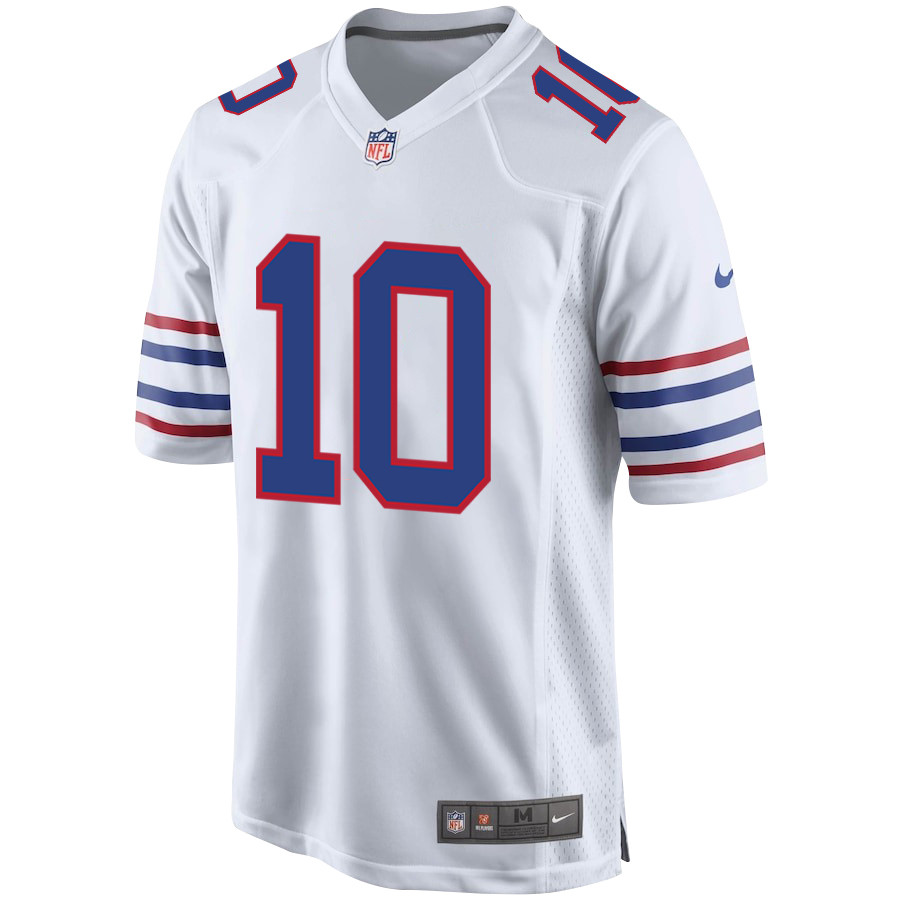 Mitch Trubisky 10 Buffalo Bills Team Alternate Game White NFL Jersey Men's