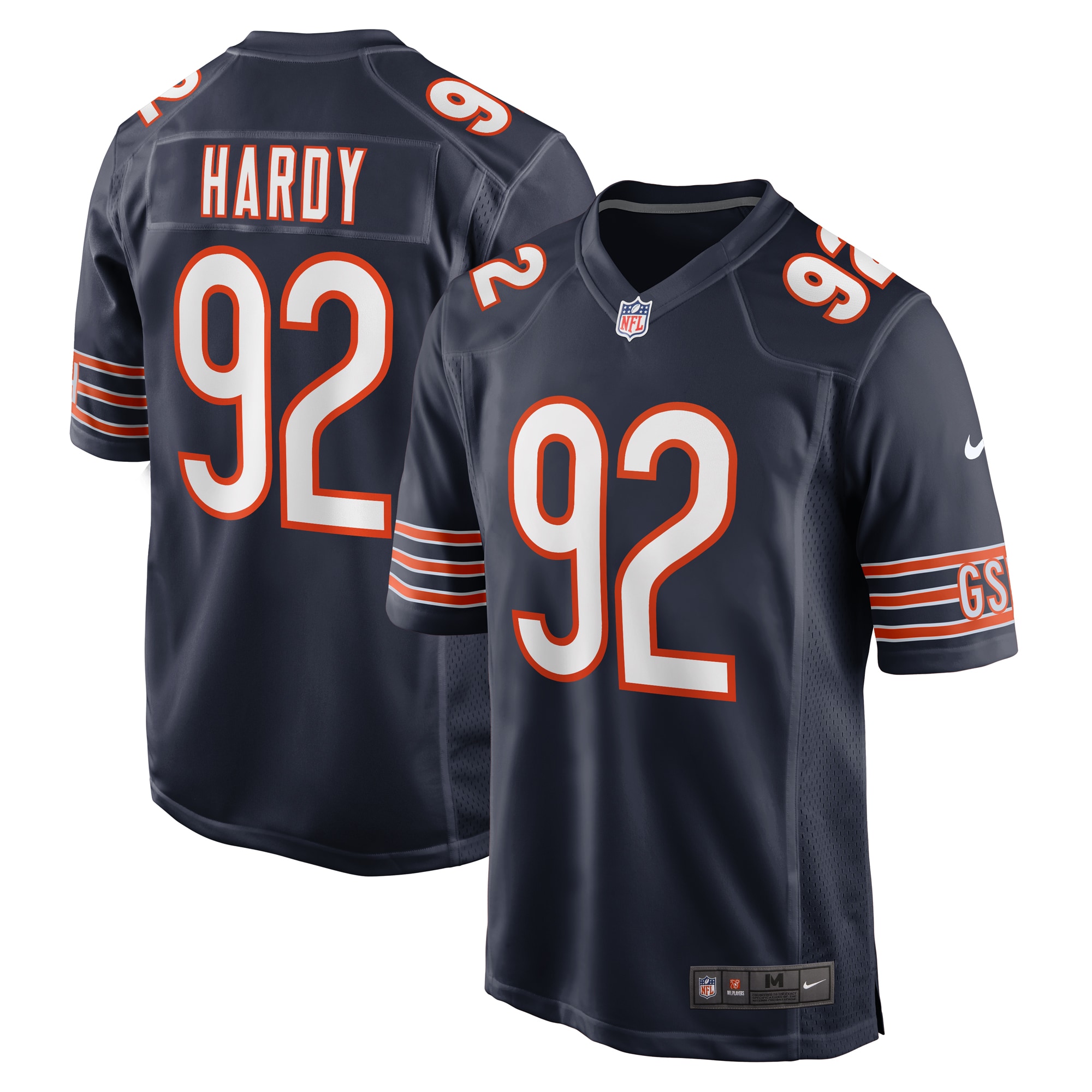 Chicago Bears Daniel Hardy Navy Team Game NFL Jersey Men's