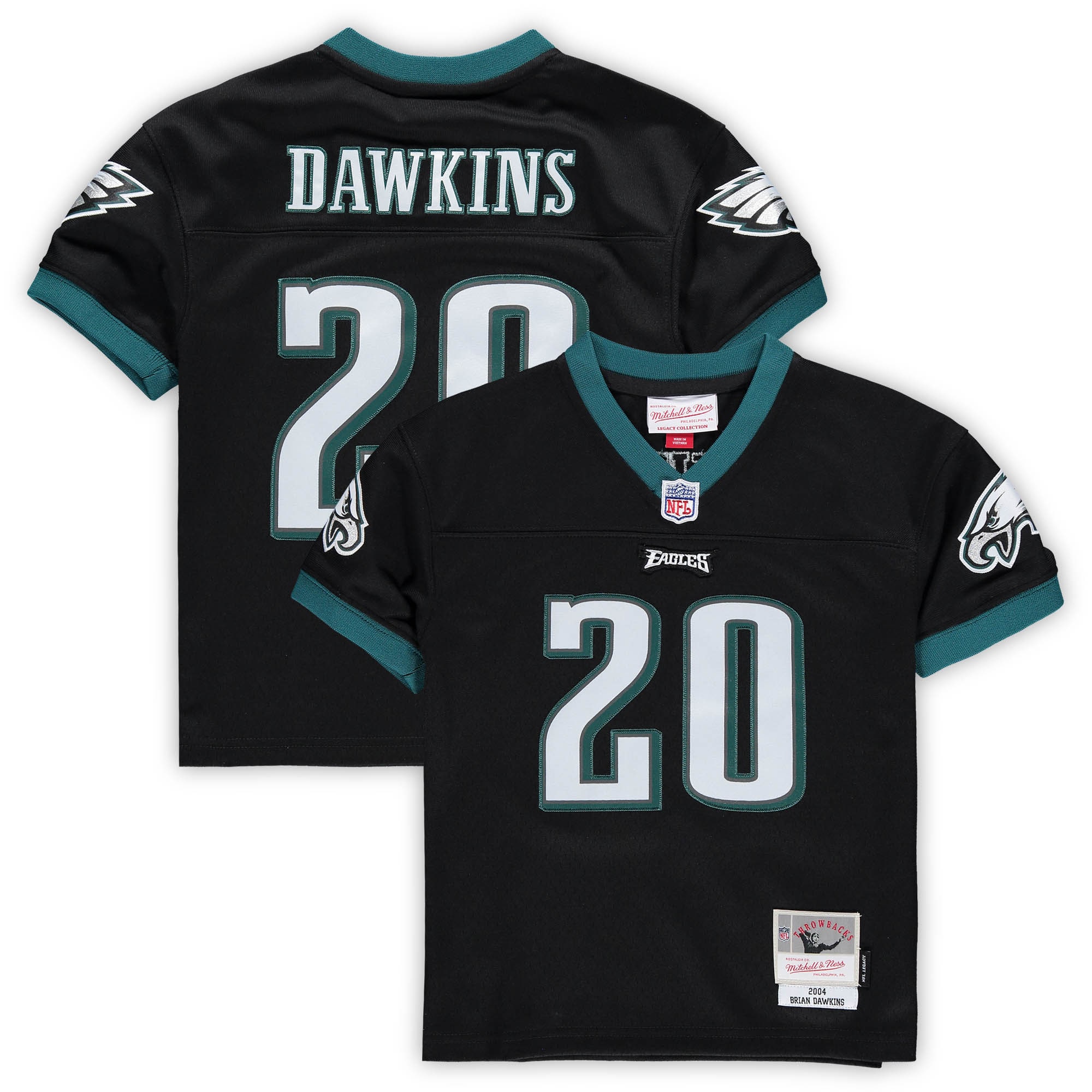 Preschool Philadelphia Eagles Brian Dawkins Mitchell Ness Black Retired Legacy NFL Jersey Men's