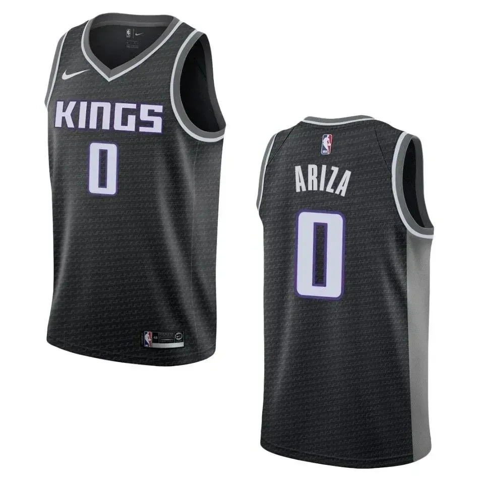 Sacramento Kings 0 Trevor Ariza Statement Swingman Black NBA Jersey Men's