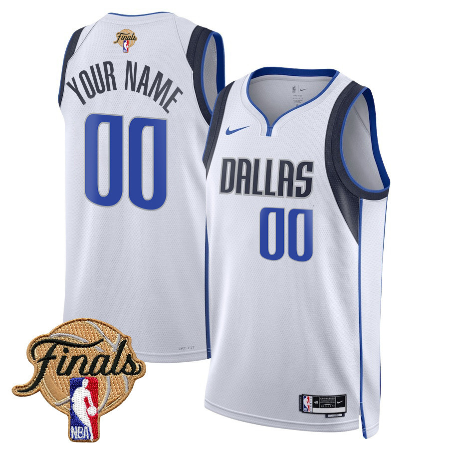 Dallas Mavericks 2024 FINALS PATCH Swingman Custom Association Editio White NBA Jersey Men's