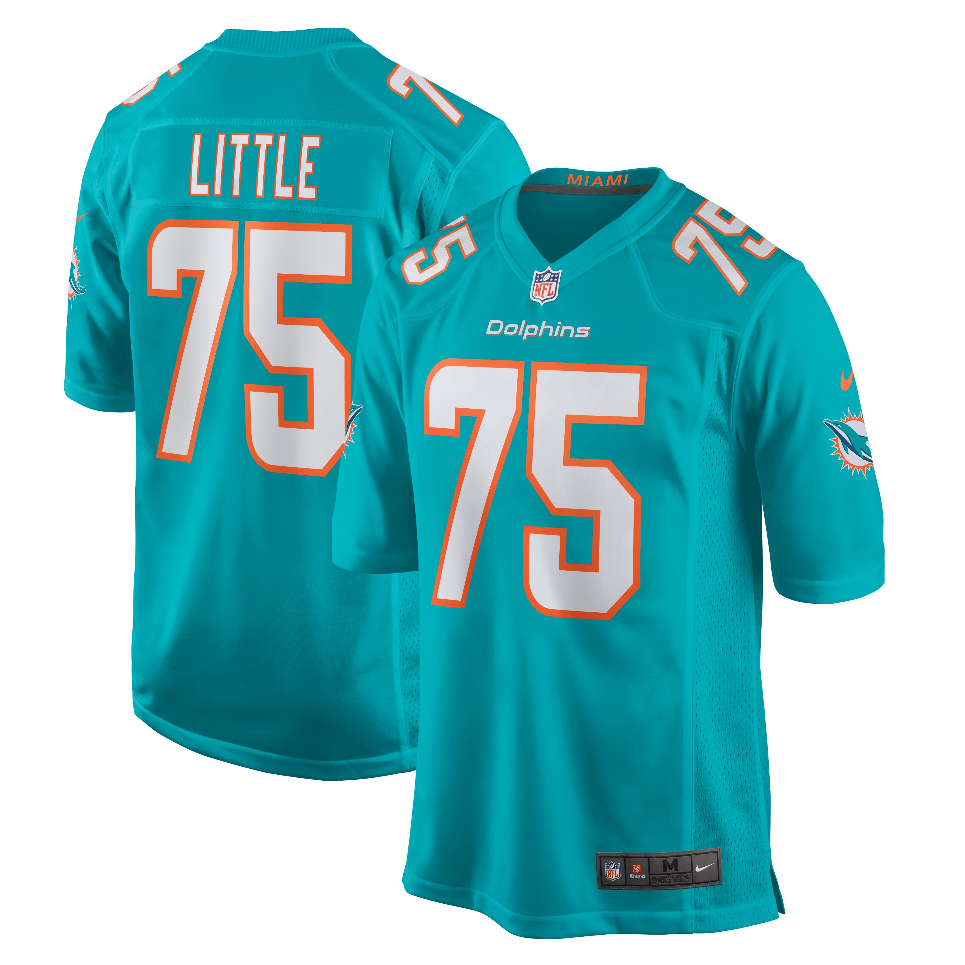 Miami Dolphins Greg Little Aqua Game NFL Jersey Men's