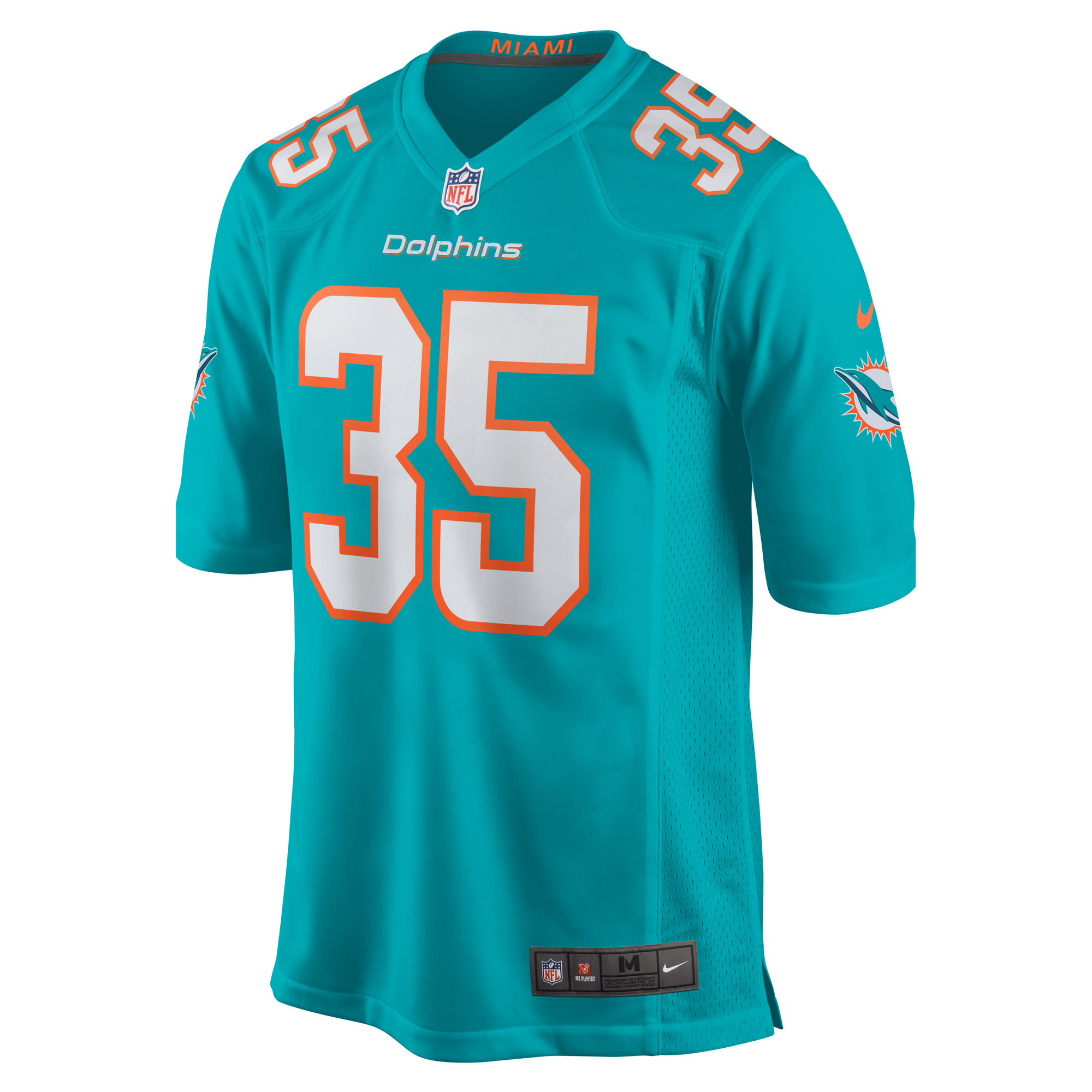 Miami Dolphins Christopher Brooks Aqua Team Game NFL Jersey Men's