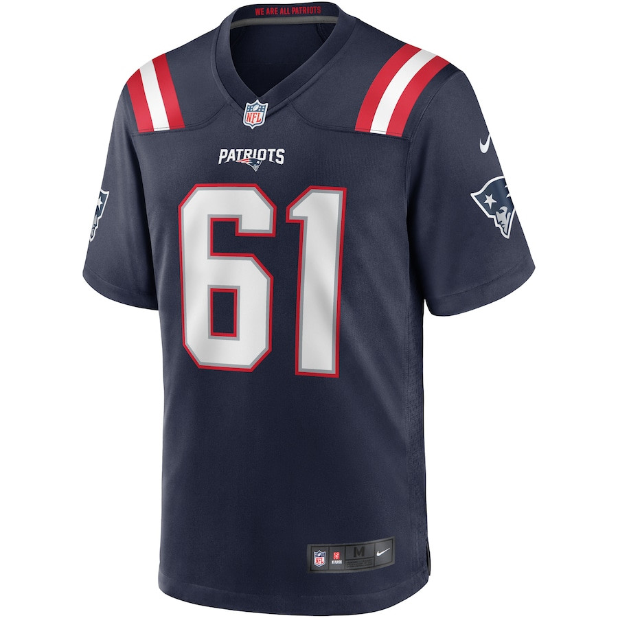 Marcus Cannon 61 New England Patriots Game Navy NFL Jersey Men's