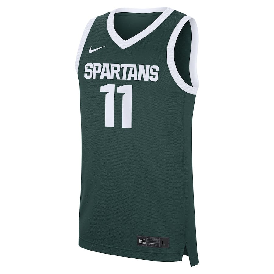 Jase Richardson 11 Michigan State Spartans Green NCAA Jersey Men's