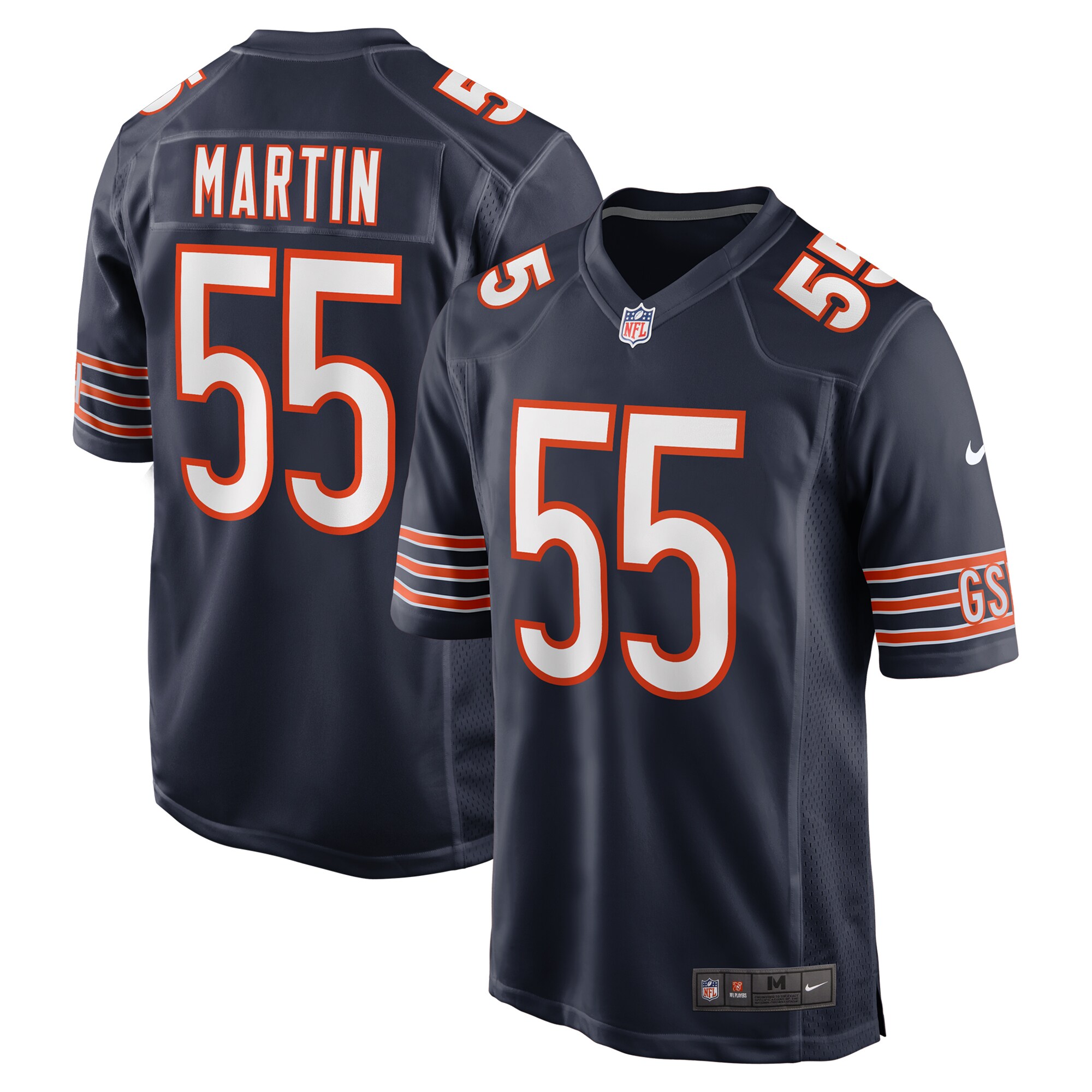 Chicago Bears Jacob Martin Navy Game NFL Jersey Men's
