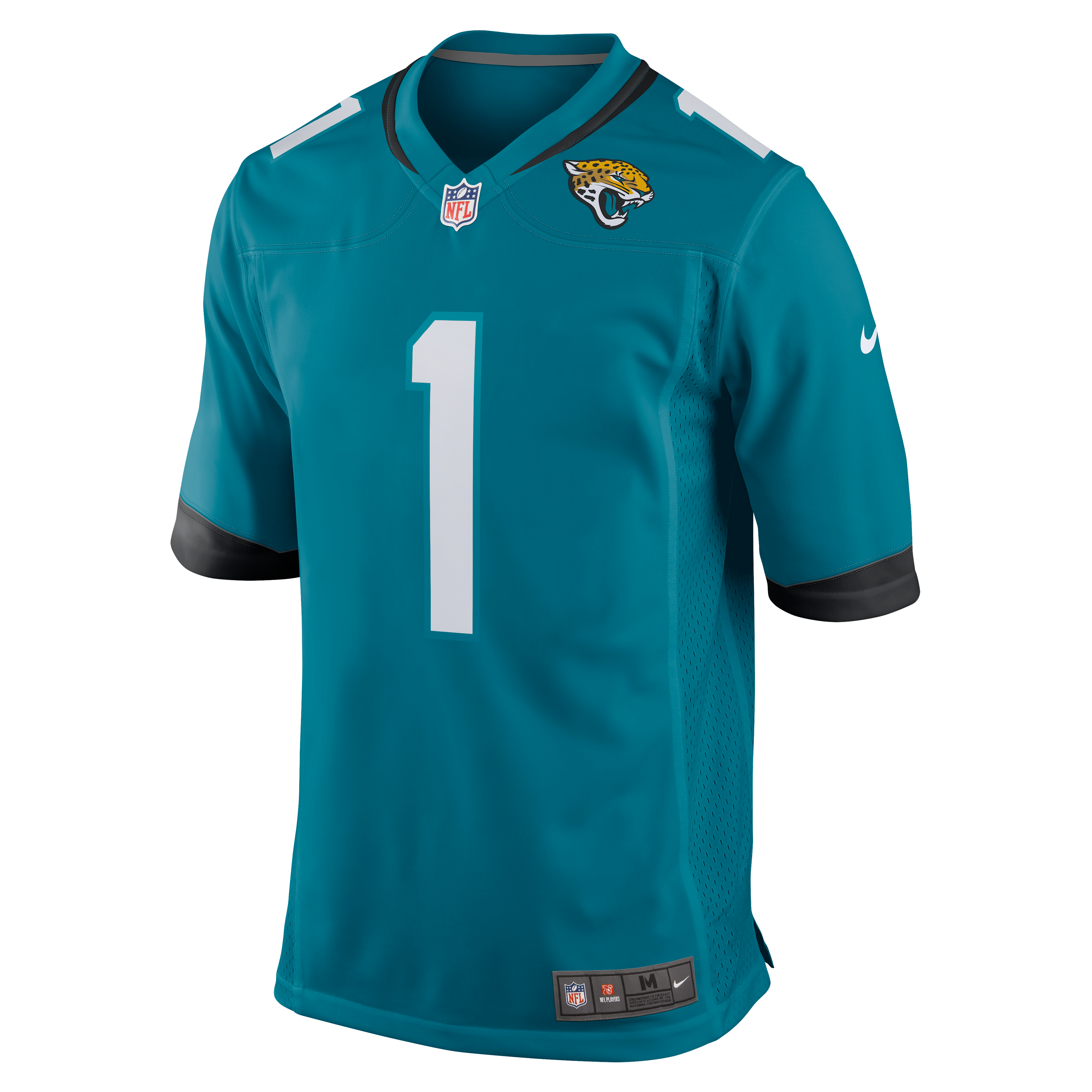 Jacksonville Jaguars Number 1 Groom Teal Game NFL Jersey Men's