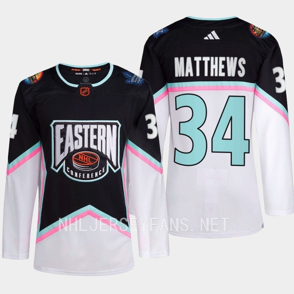 Auston Matthews 34 Toronto Maple Leafs 2023 All Star Game Black Equipment NHL Jersey Men's