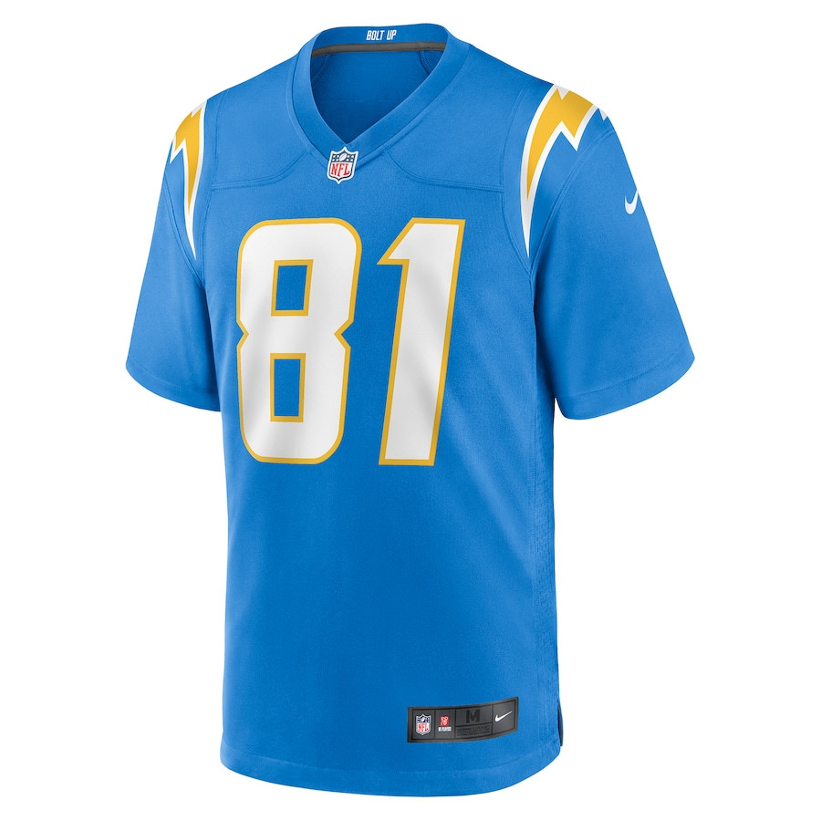 Will Dissly 81 Los Angeles Chargers Team Game Powder Blue NFL Jersey Men's