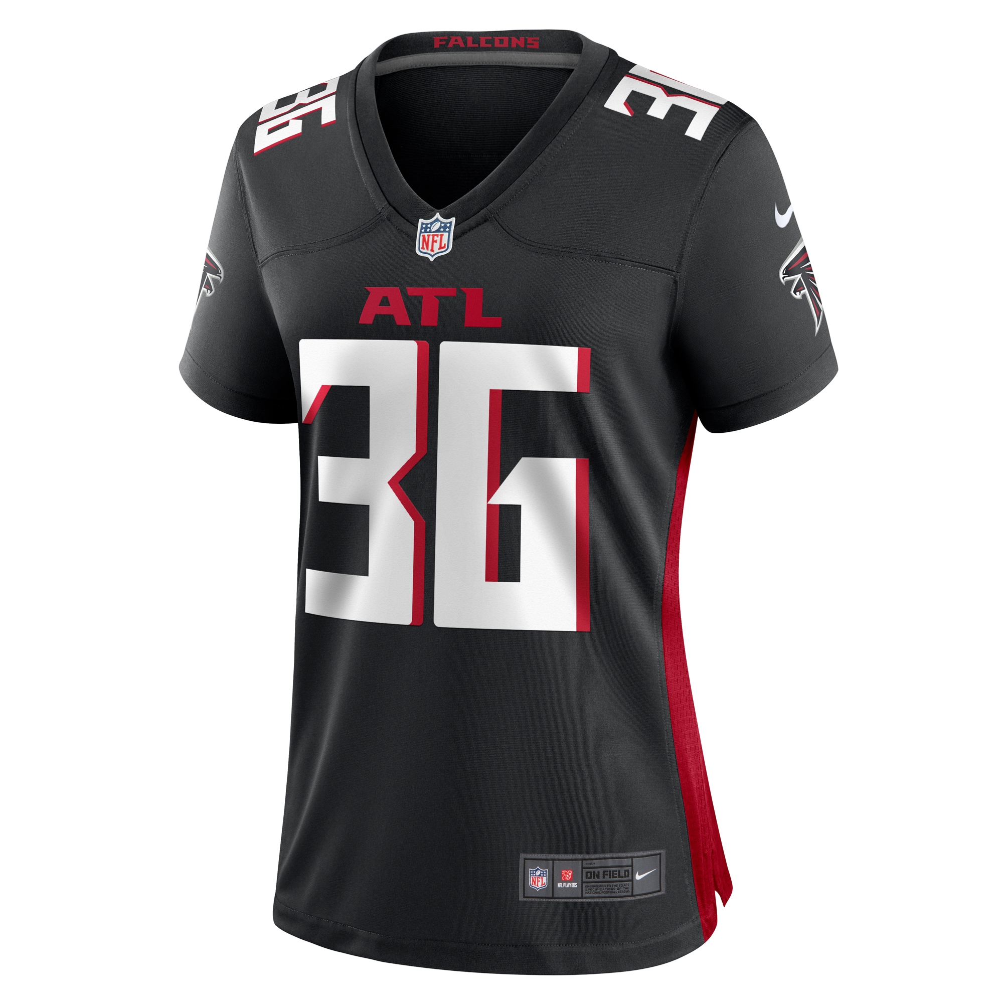 Atlanta Falcons Harrison Hand Black Game NFL Jersey Women's