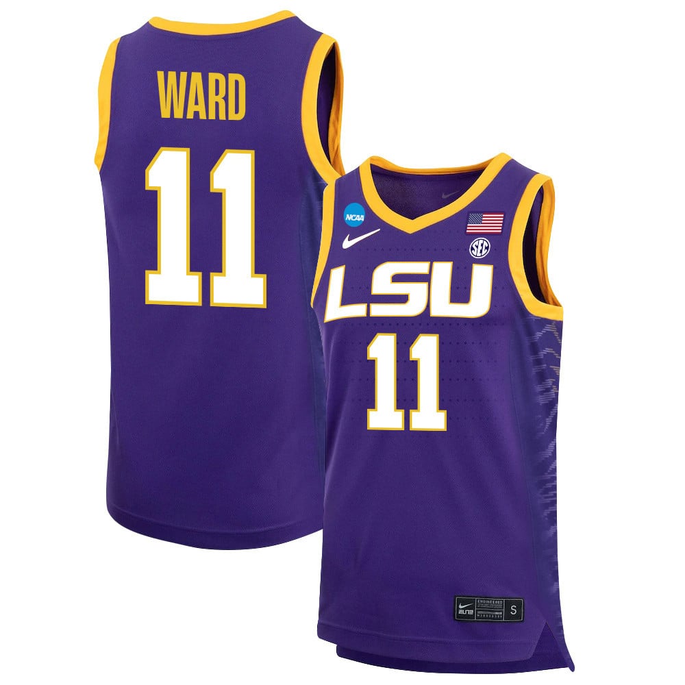 Emily Ward 11 LSU Tigers 2023 Purple NCAA Jersey Men's