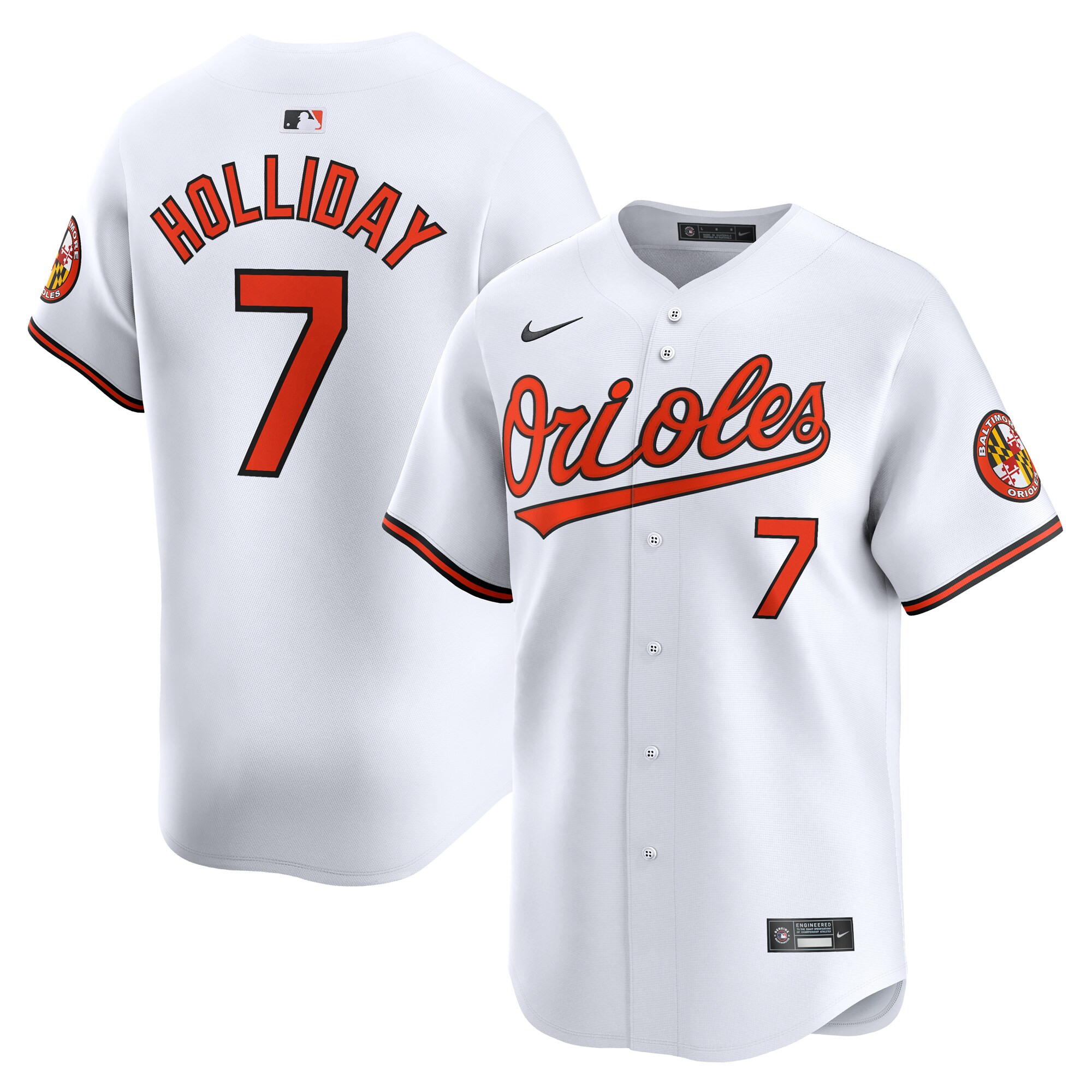 Baltimore Orioles Jackson Holliday White Home Limited Player MLB Jersey Men's