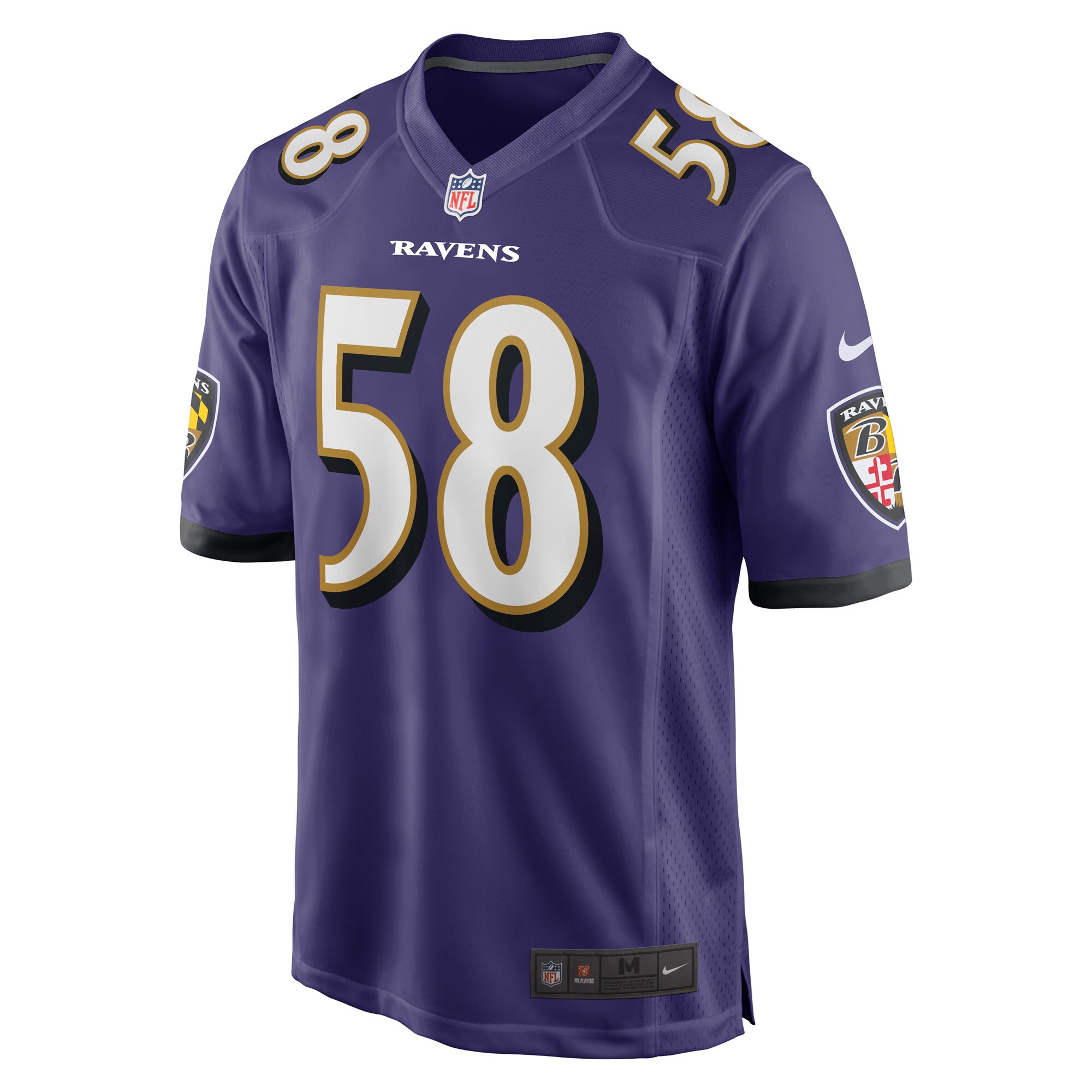 Baltimore Ravens Michael Pierce Purple Game NFL Jersey Men's